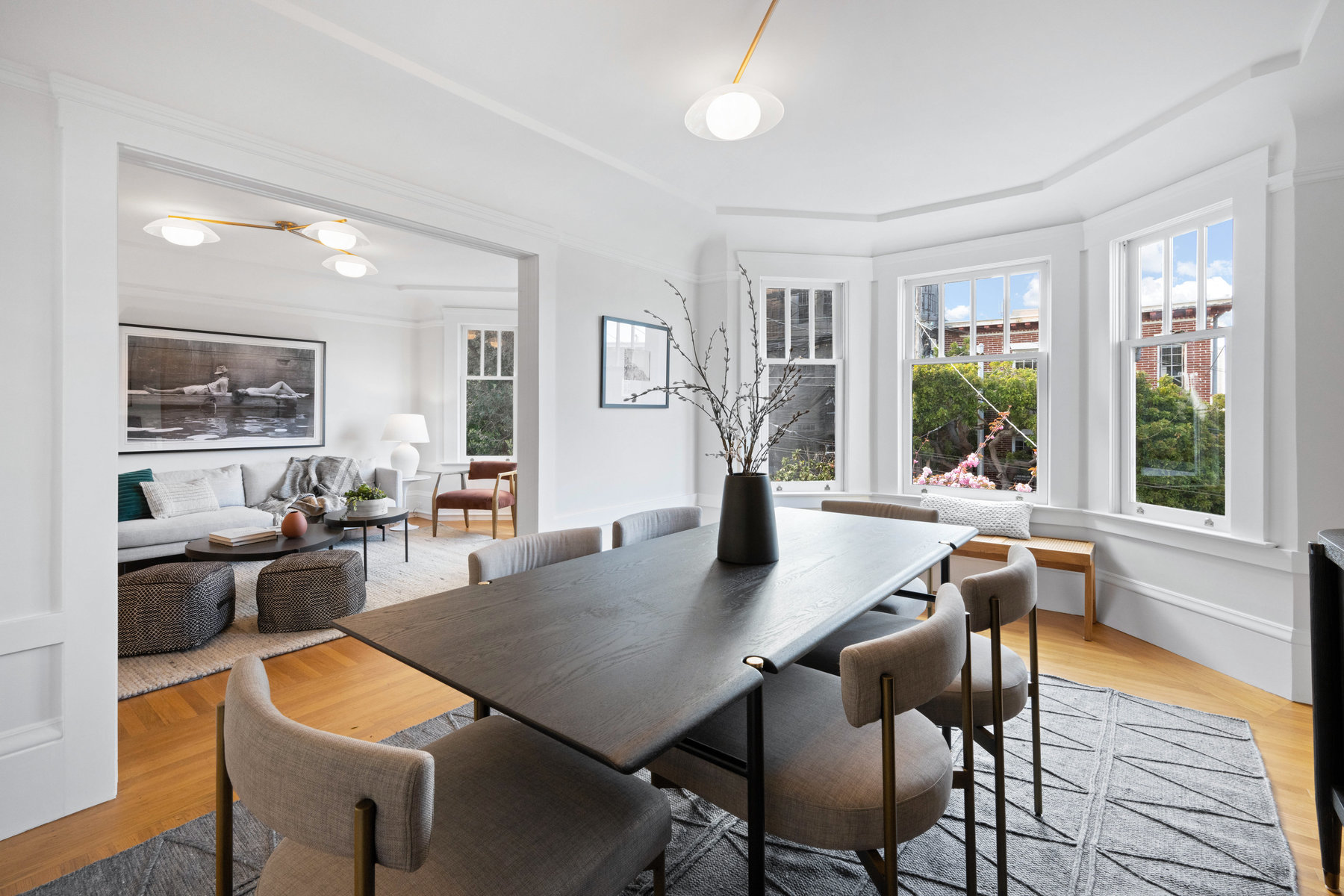 View of the public rooms at 117 Parnassus Ave in Cole Valley San Francisco