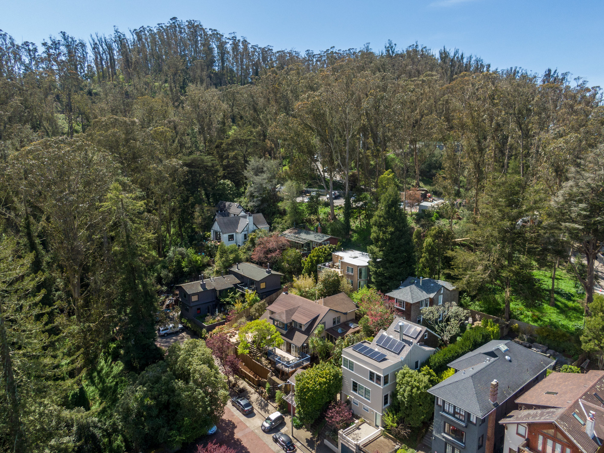 Aerial view of 281 Edgewood Ave, home for sale via John DiDomenico