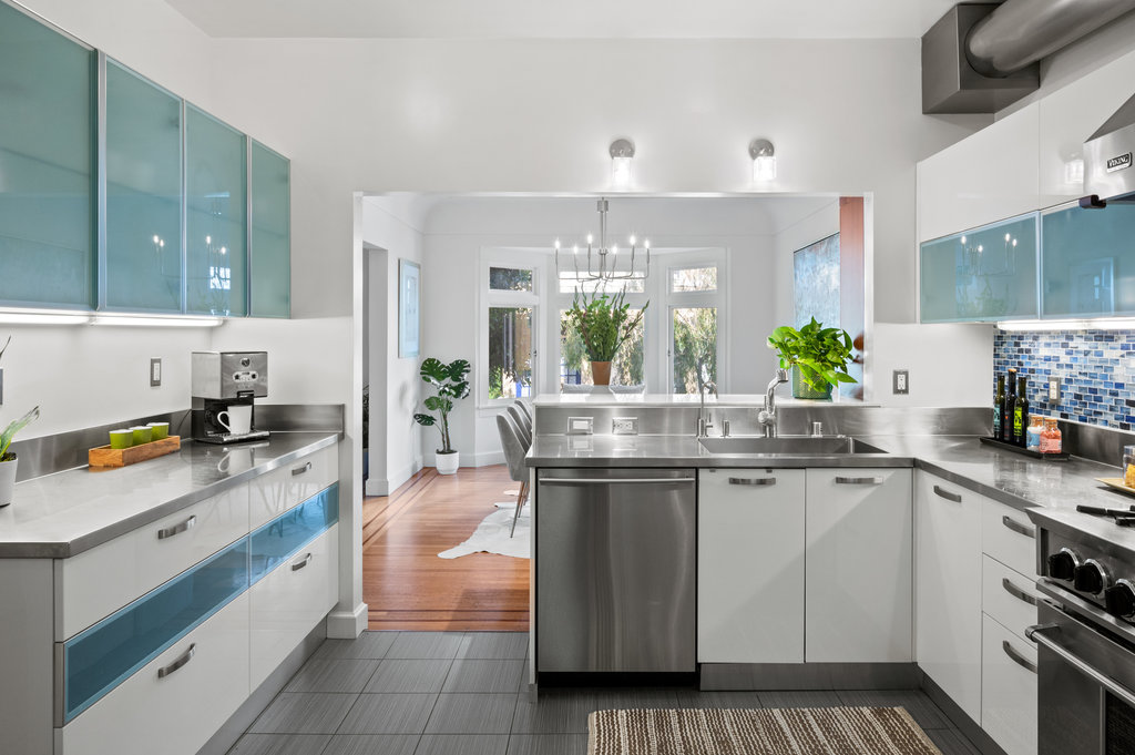 View of the lux kitchen at 41 Delmar Street