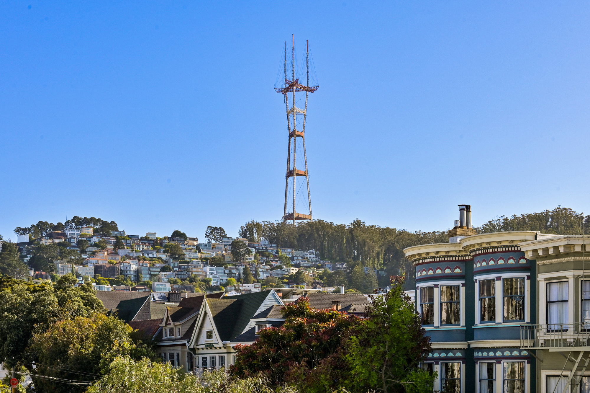 View of Sutro Tower from 834 Clayton Street
