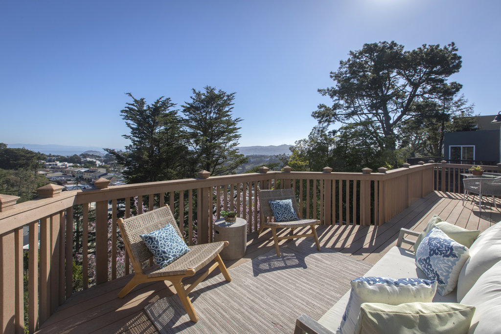 View of the deck from 156 Midcrest Way, listed by agent John DiDomenico