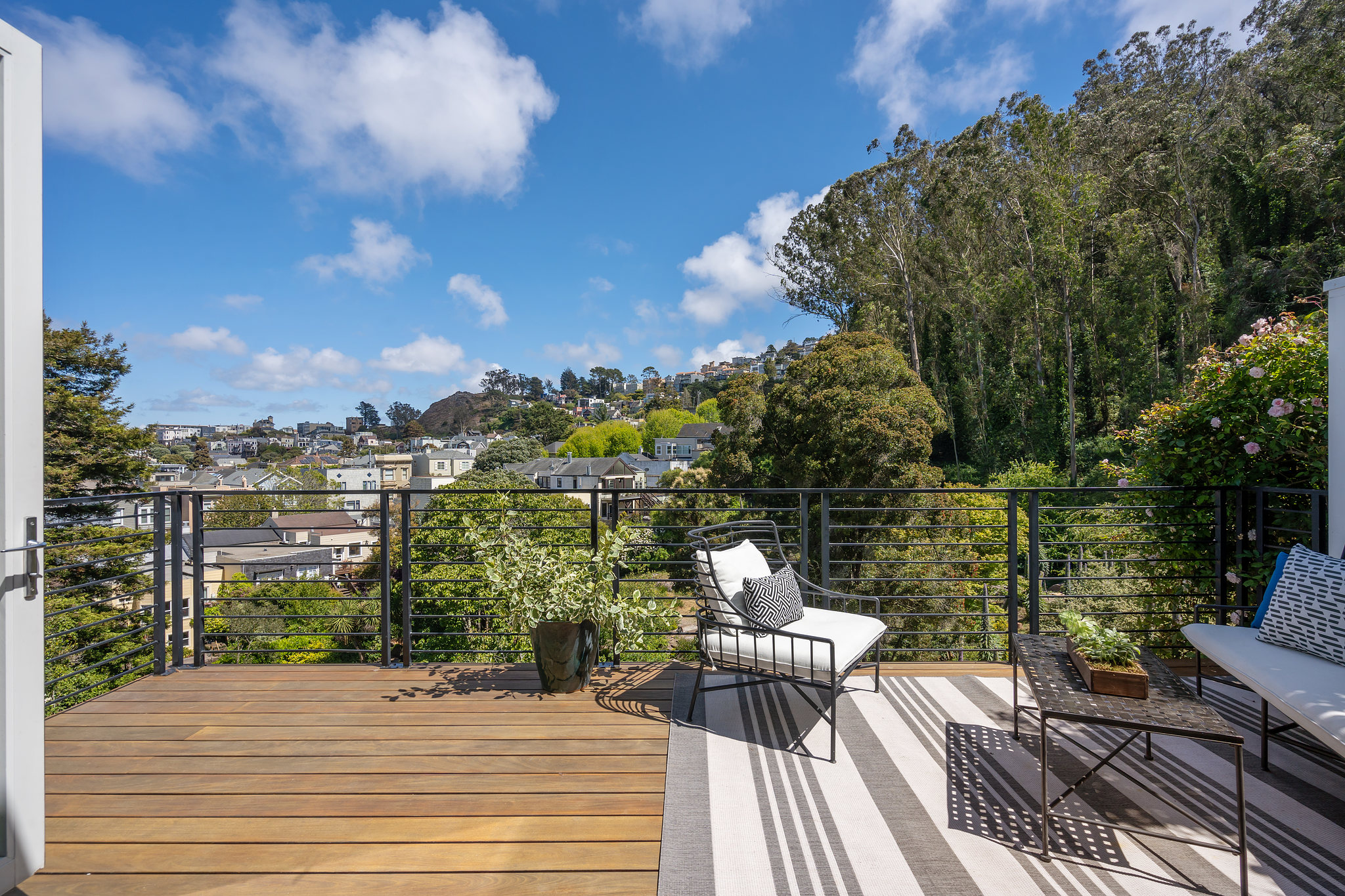 A view of Cole Valley from the deck of 118 Woodland Ave in San Francisco
