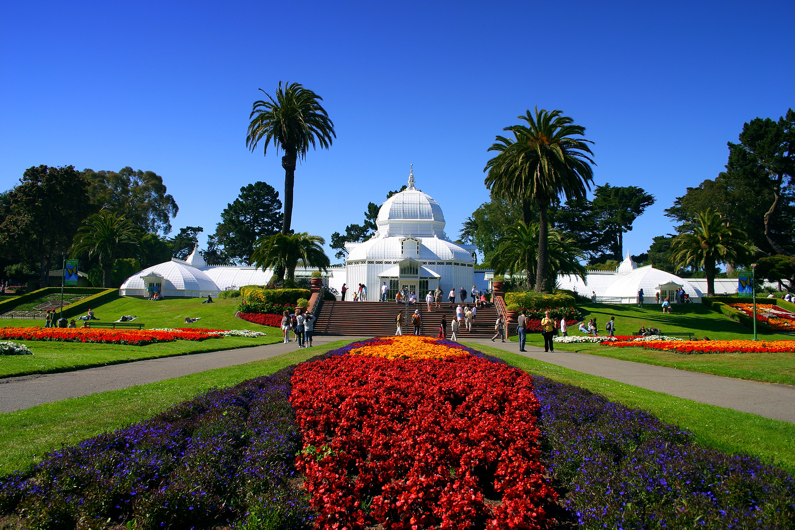 View of the Conservatory of Flowers in Golden Gate Par