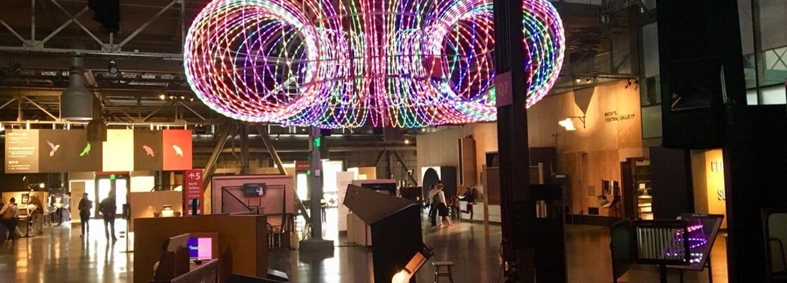 Light display at the Exploratorium in San Francisco