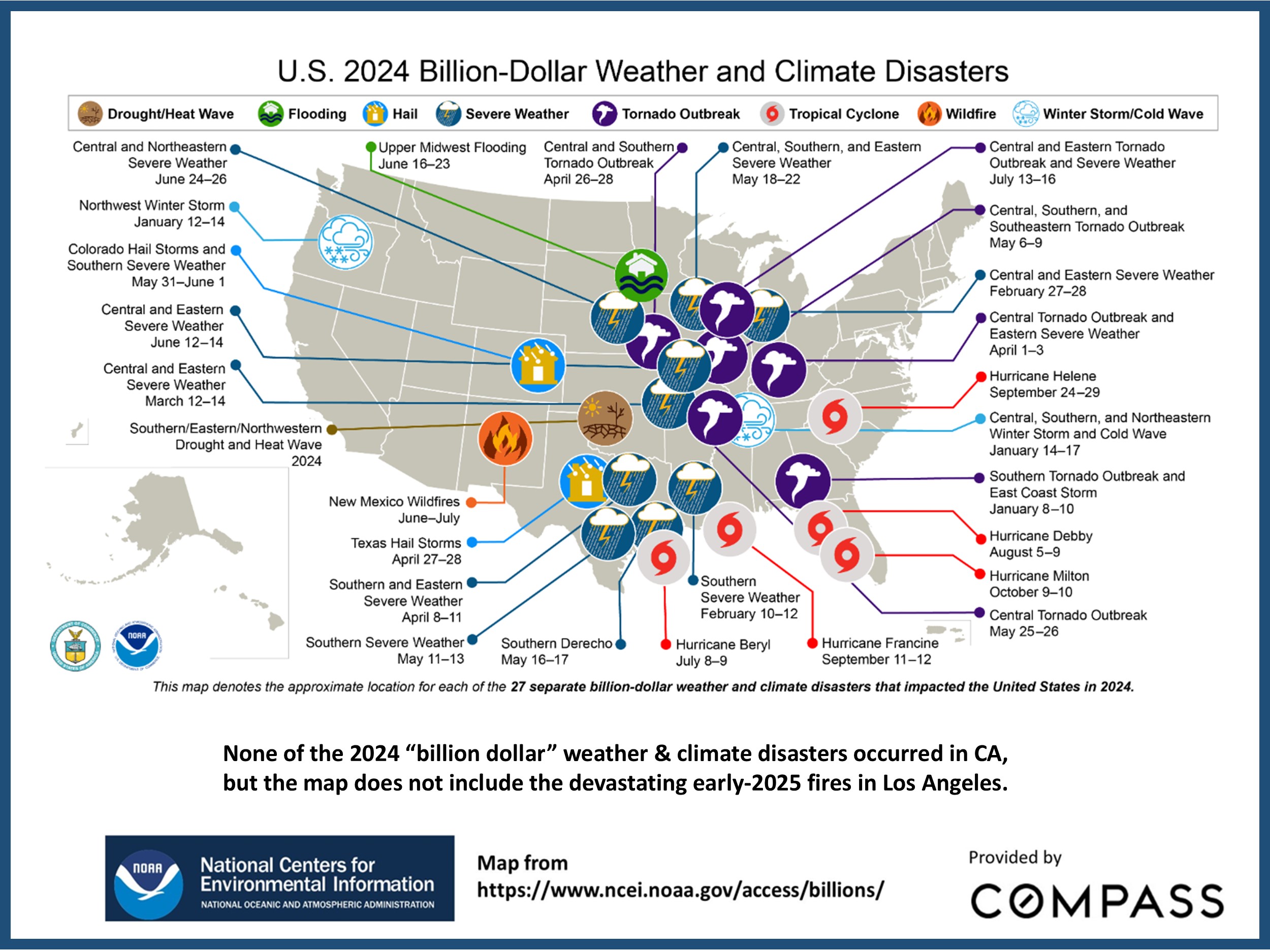 U.S. 2024 Billion-Dollar Weather and Climate Disasters