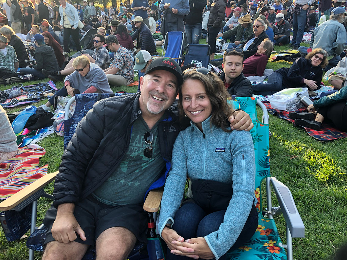 View of San Francisco real estate agent, John DiDomenico at a concert