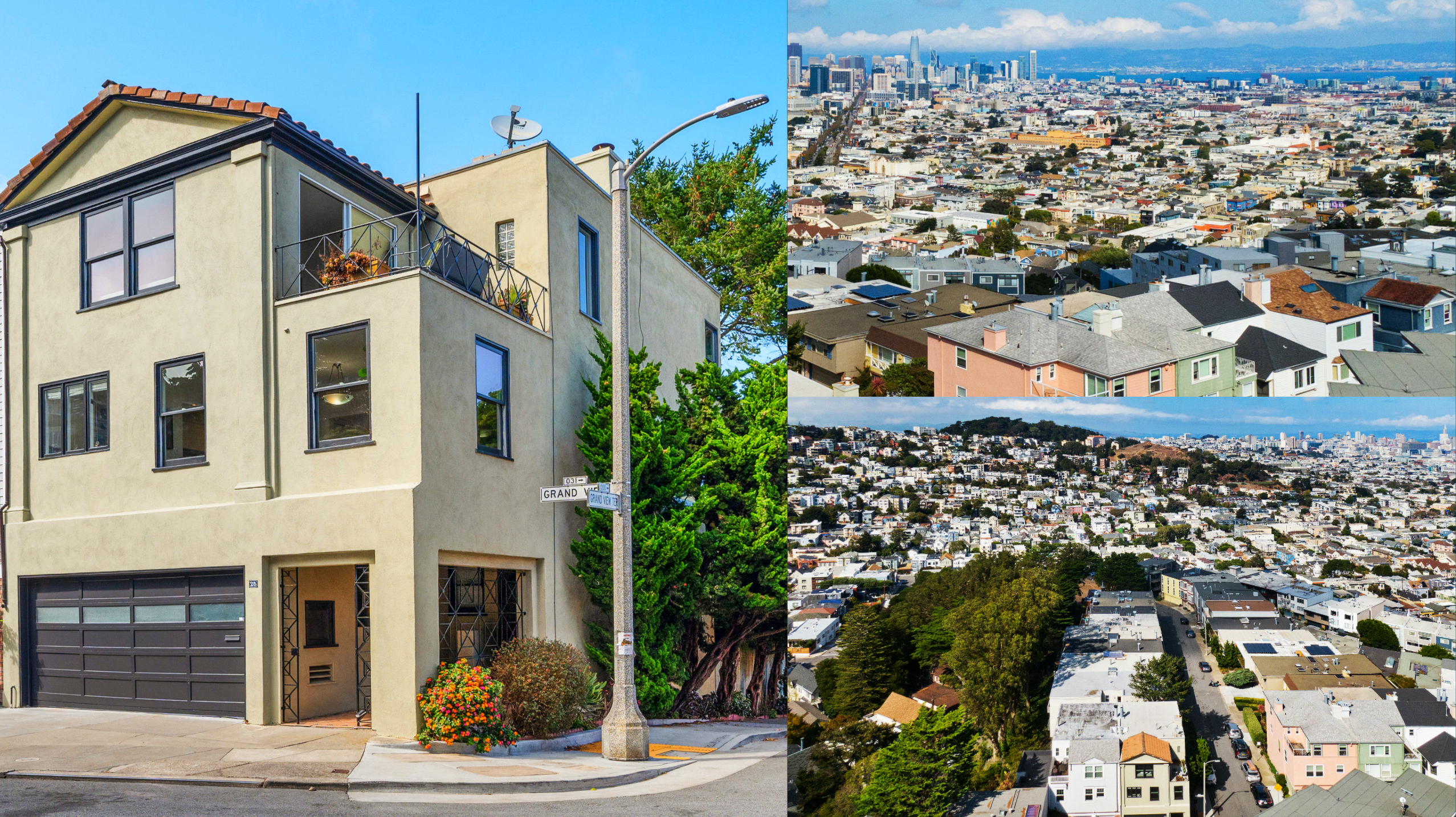 View of 25 Grand View Ave and downtown San Francisco