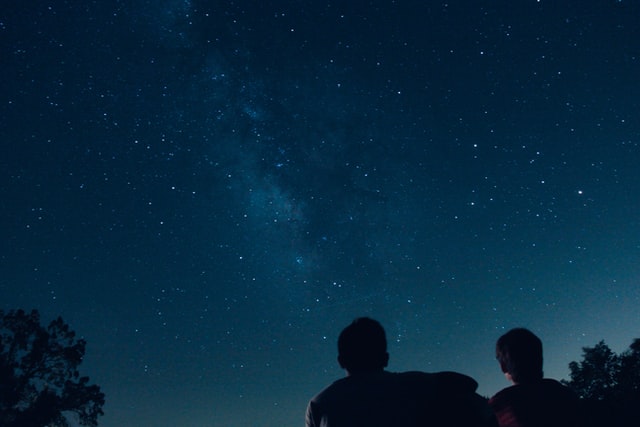 View of a starry night sky