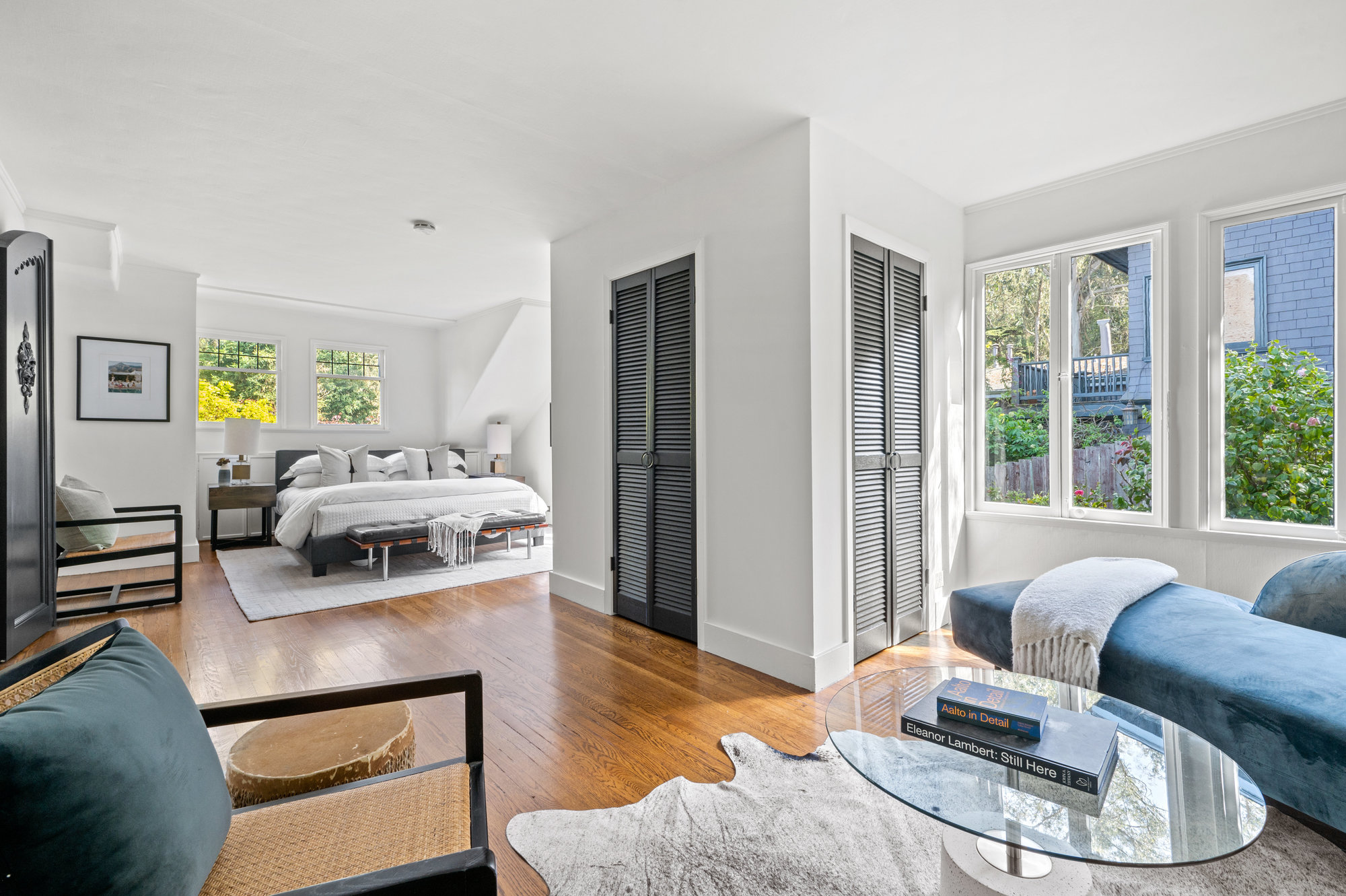 Property Photo: Looking over bedroom from Sitting area. Very large room with lots of windows. 