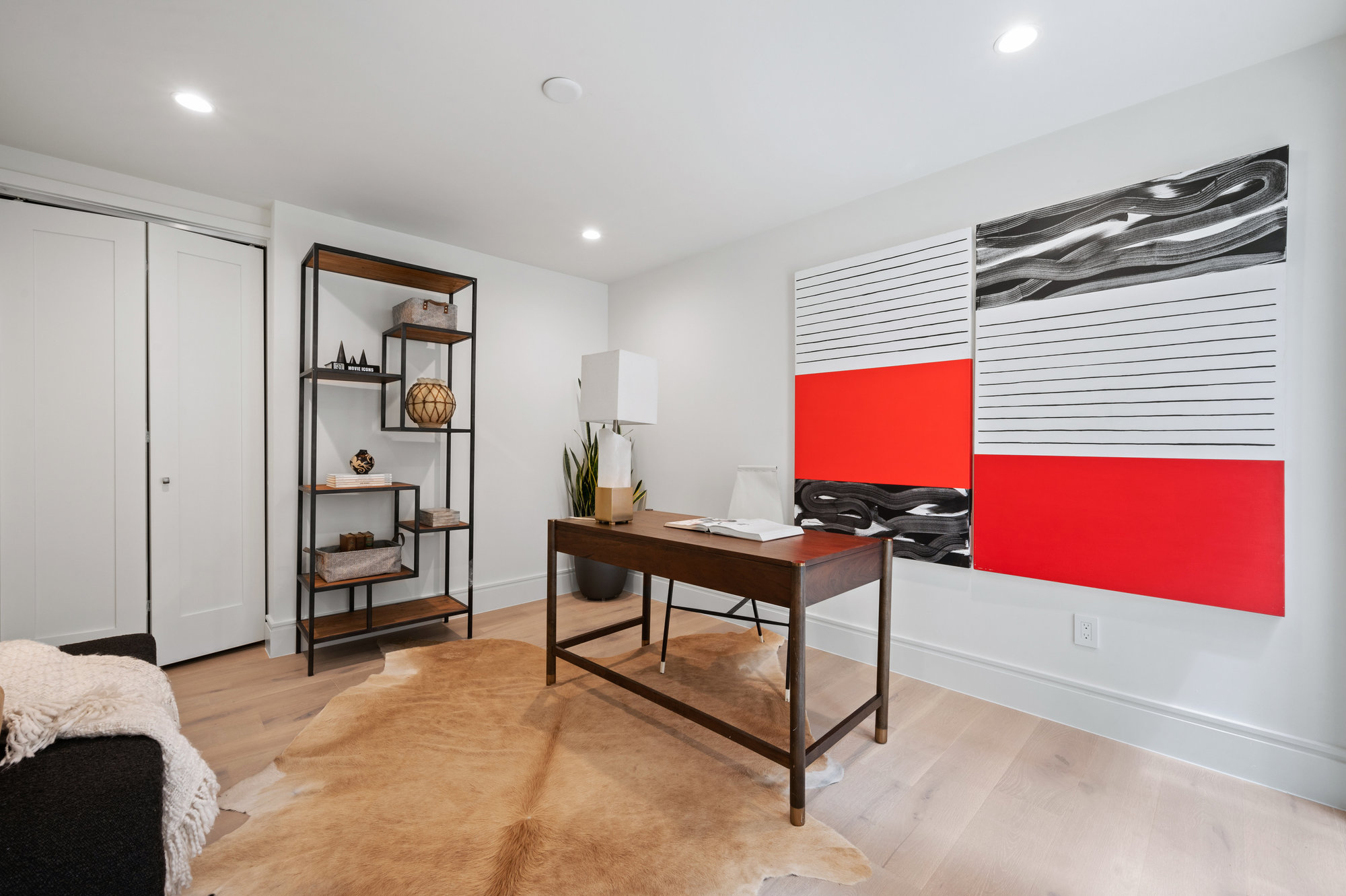 Property Photo: Looking in at office from entry. There is a closet in the back left corner. 