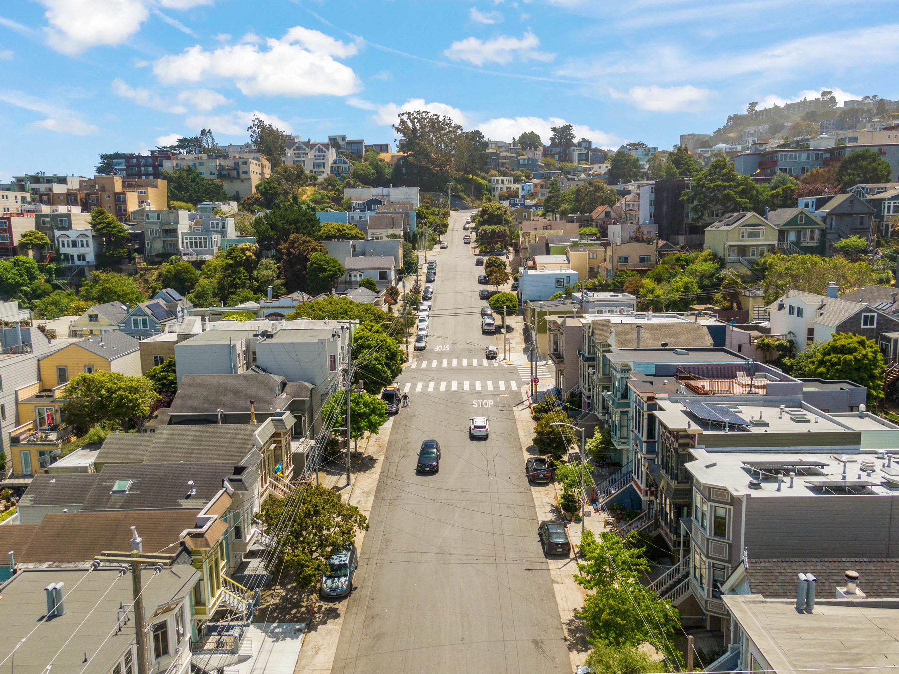 Property Photo: Aerial photo of Castro Street. 