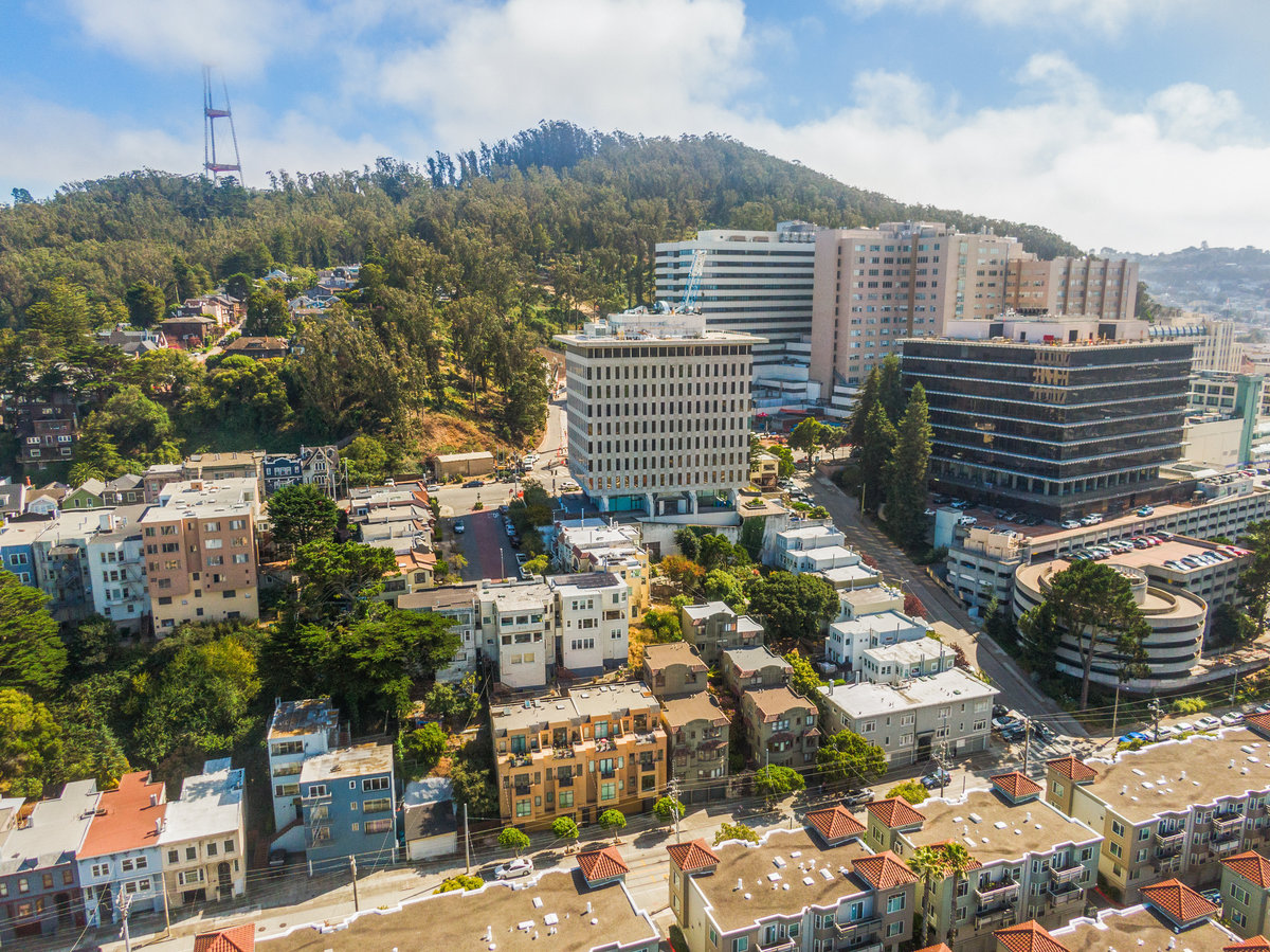 Property Photo: Aerial photo of UCSF and Twin Peaks. 