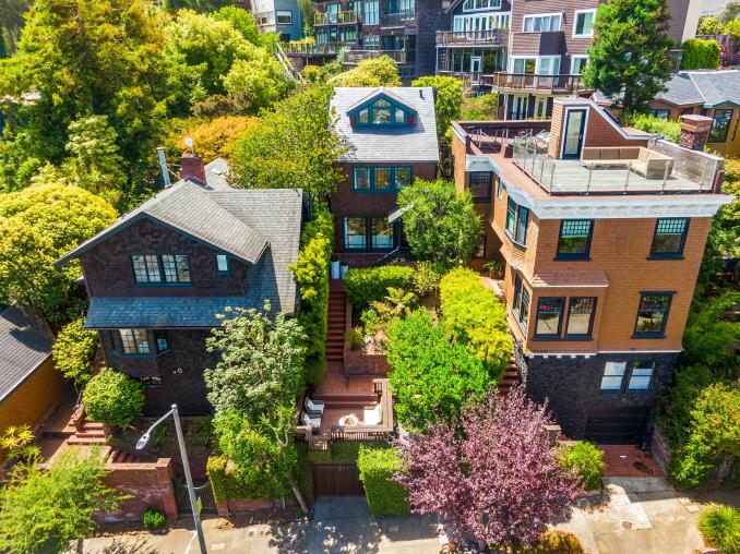 Property Thumbnail: Aerial photo of the front exterior of 27 Belmont 