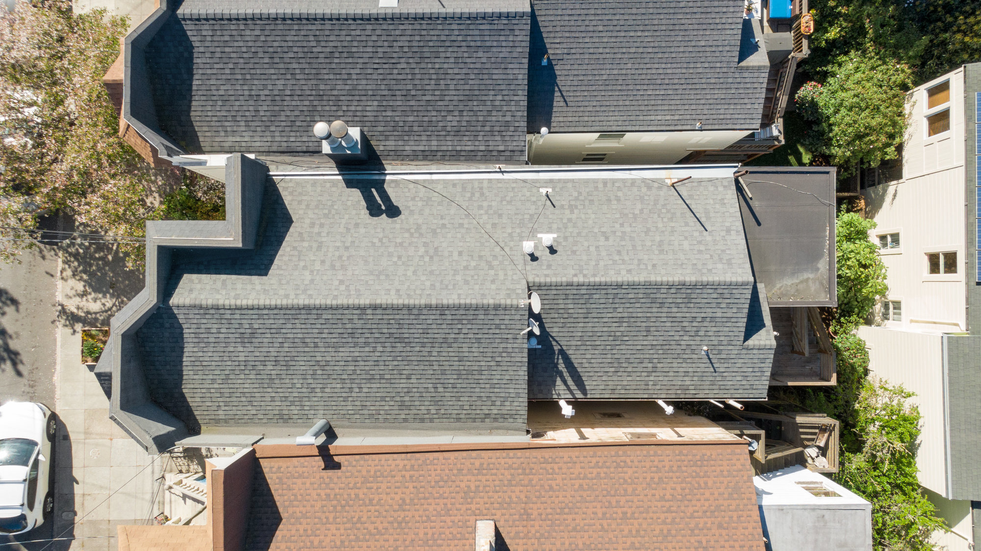 Property Photo: Aerial view of the roof of 4160-4162 20th Street