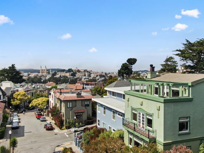 Property Thumbnail: Street view of 4 Ashbury Terrace, showing the large homes lining the streets in the Ashbury Heights neighborhood