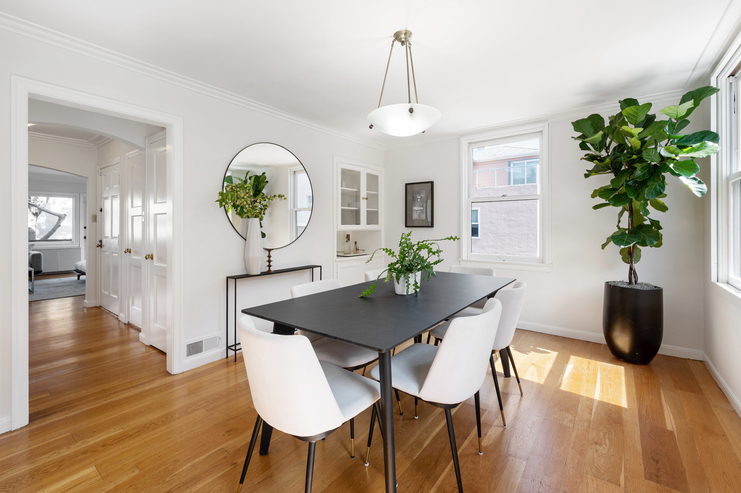 Property Photo: Dining room with views of adjoining hall 