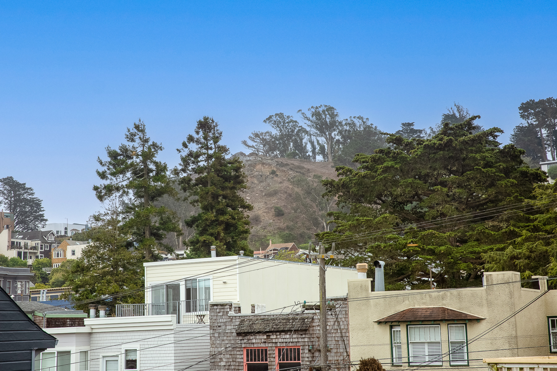 Property Photo: View of Tank Hill in Cole Valley as seen from 1330 Shrader Street