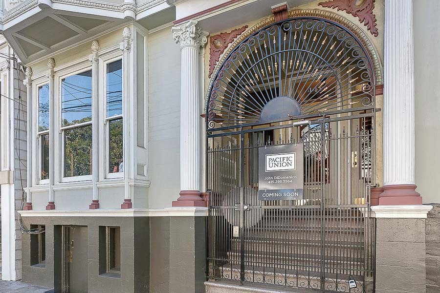 Property Photo: View of the gated front steps to 441 Waller Street