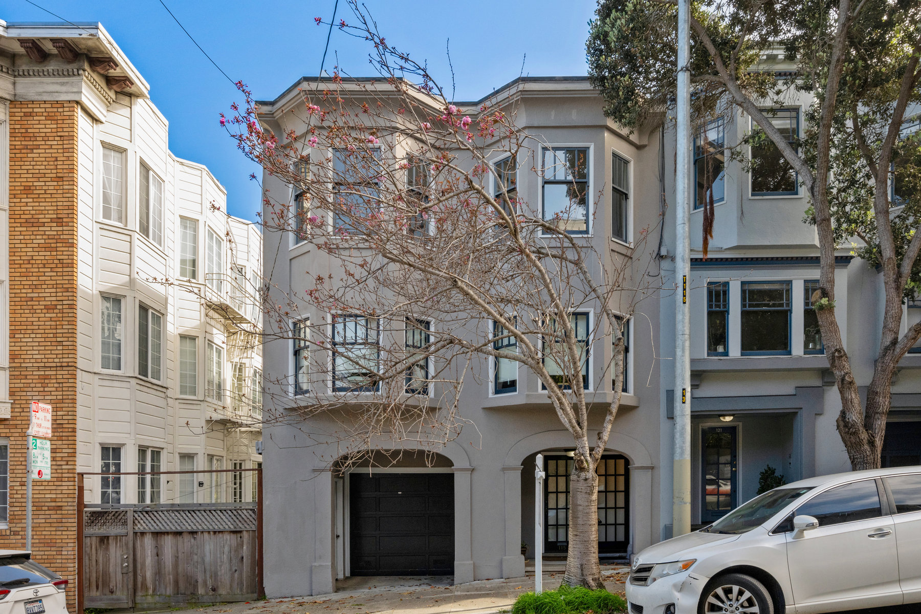 Front exterior view of 117 Parnassus showing a multi-story building