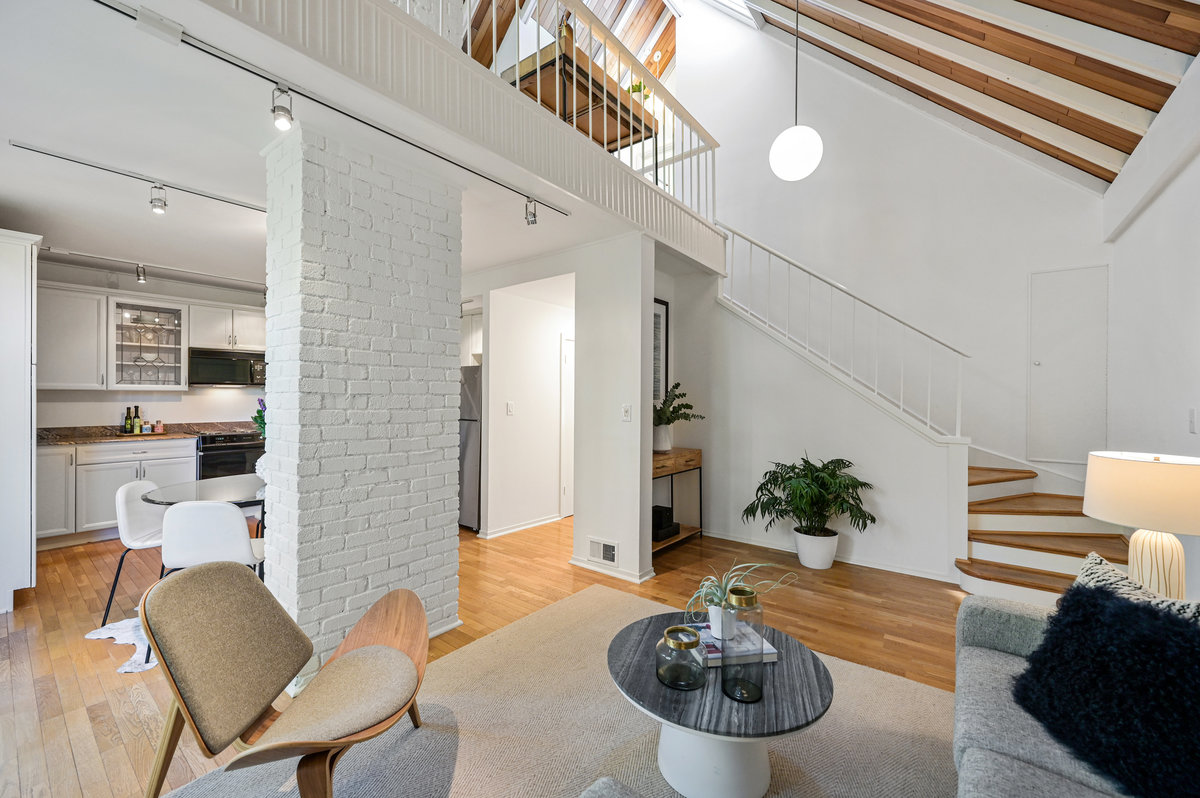 012017 View of the living room an a staircase leading up