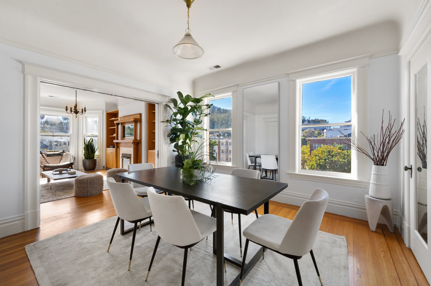 Dining room opens up to the front sitting room.