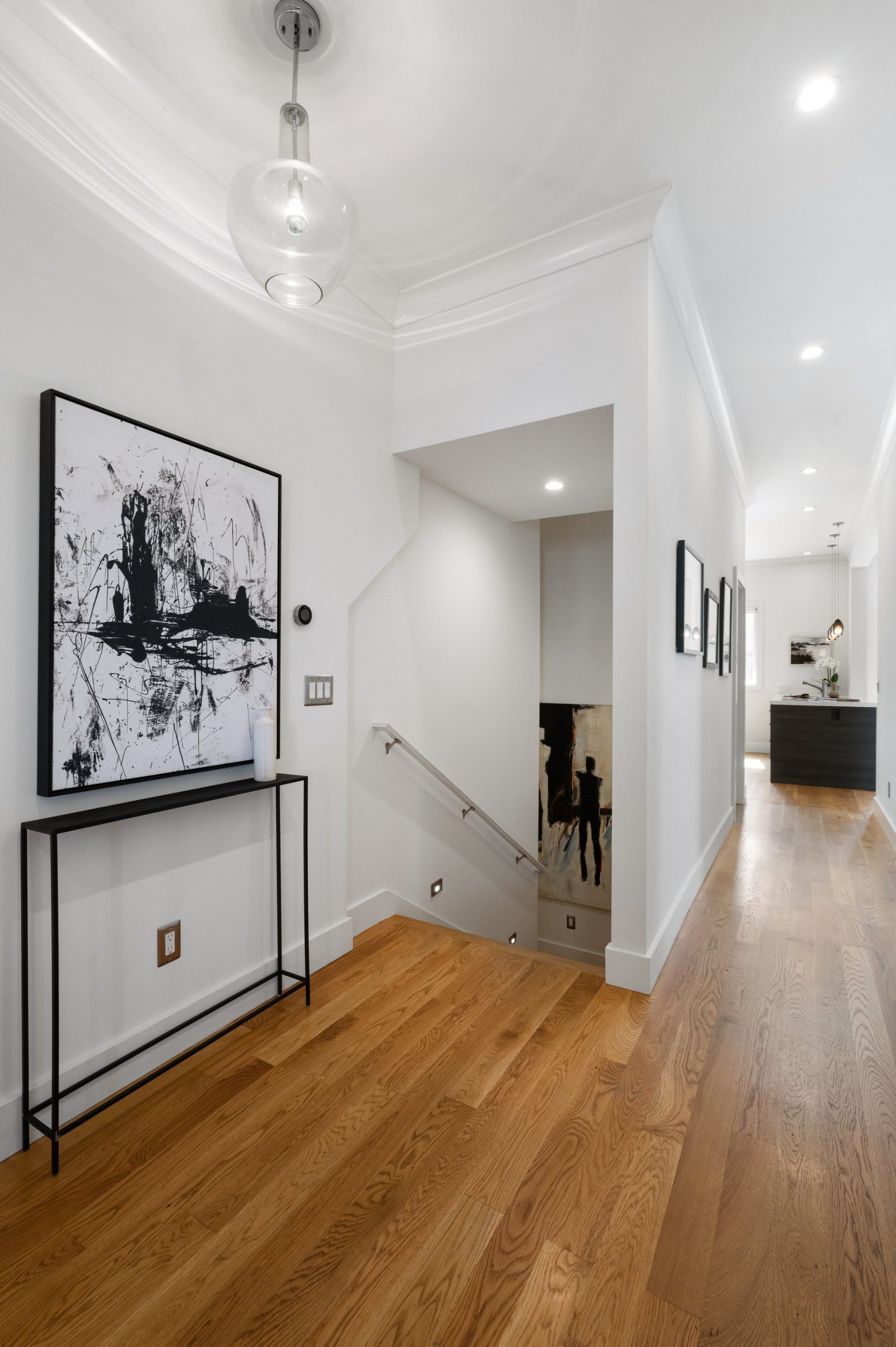 View of the hall leading downstairs