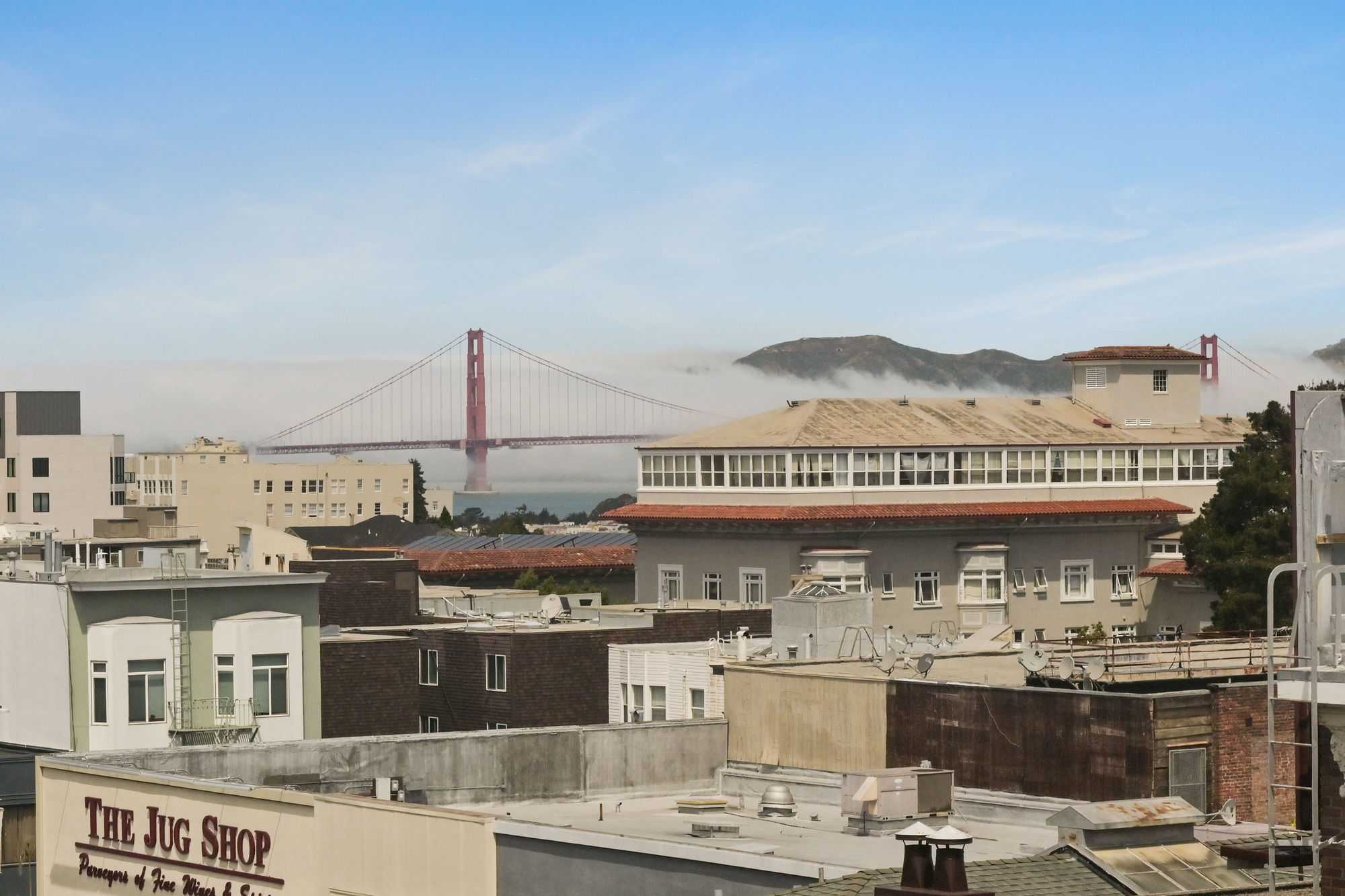 View of the Golden Gate Bridge as seen from 1527 Pacific Avenue
