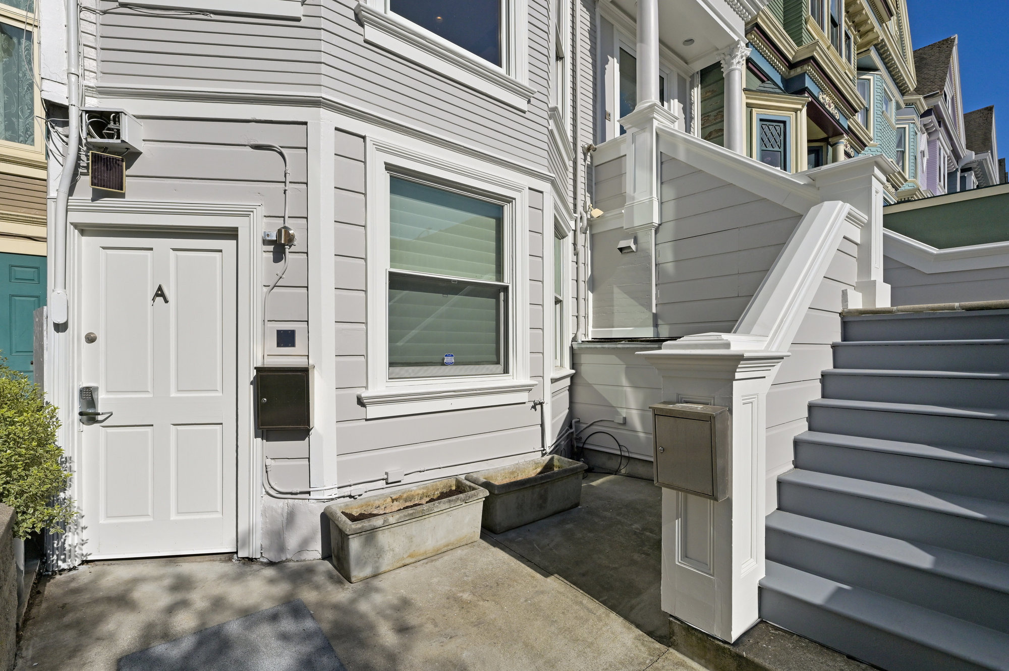 View of the front entry to the in-law suite