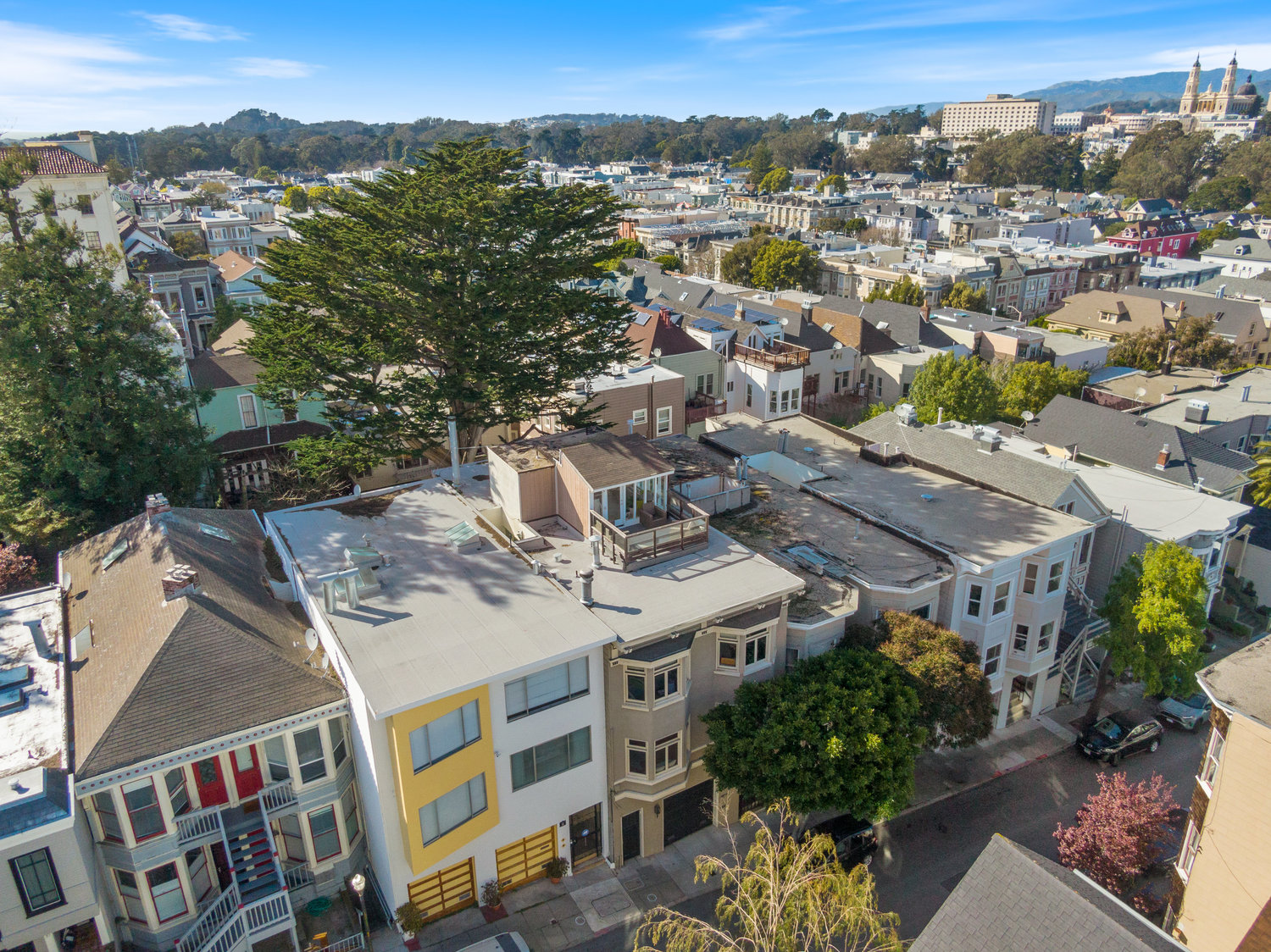 052photos41delmarap001 Aerial photo looking at 41 Delmar and Cole Valley