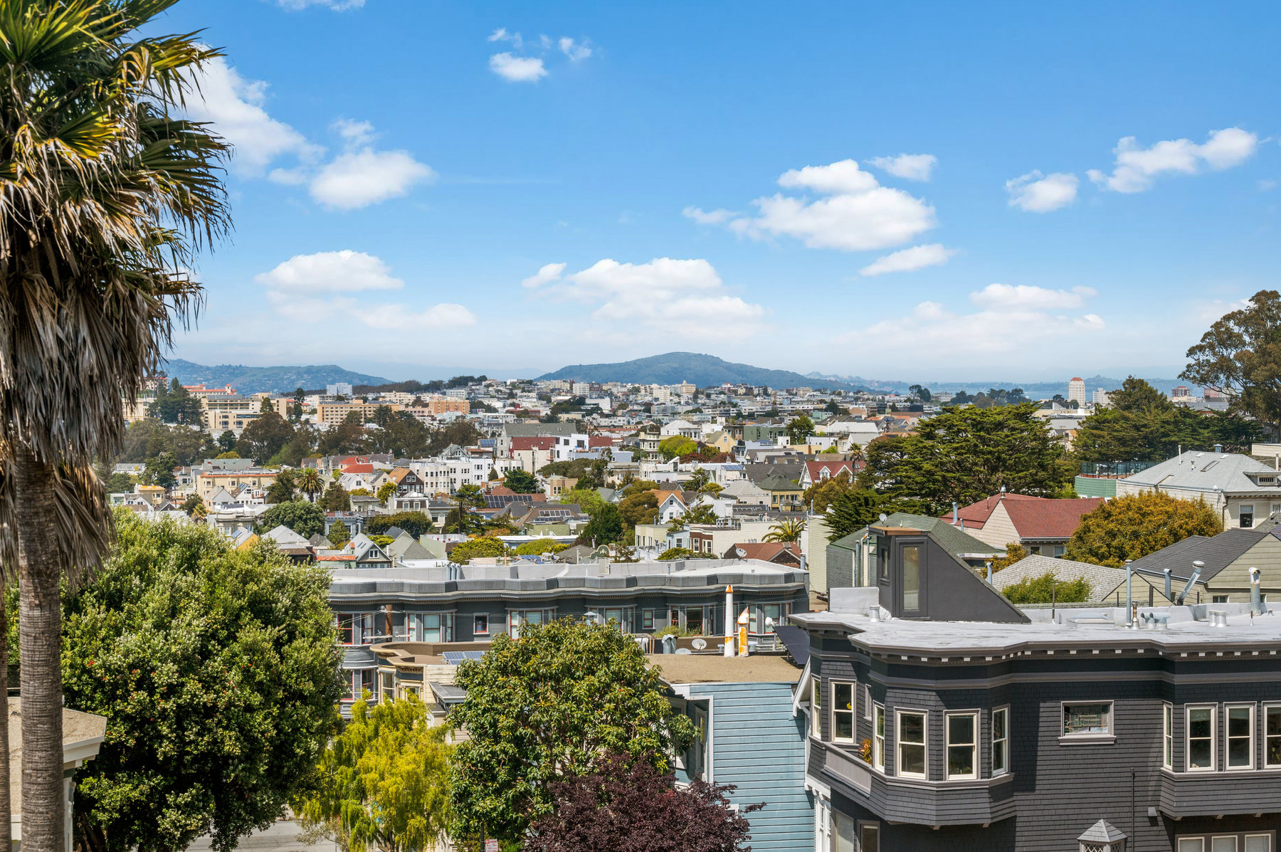 A photo of the view of Cole Valley from front of unit.