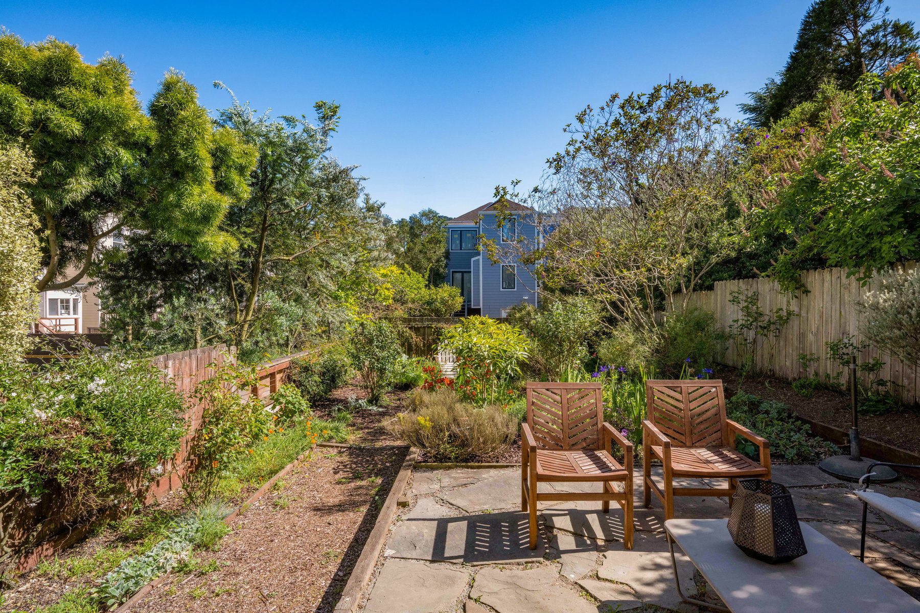 Shared yard with garden