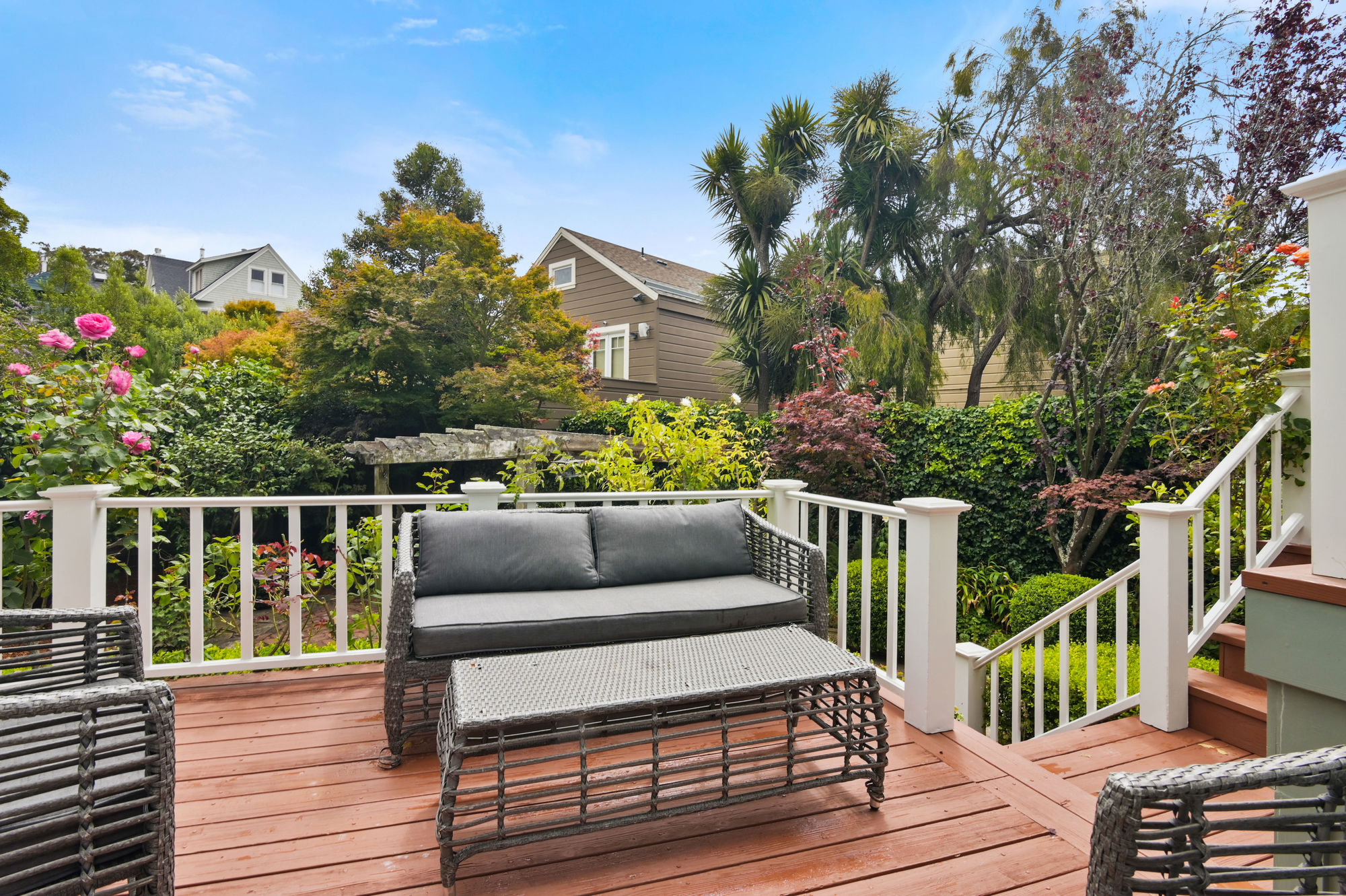 Deck with outdoor living area