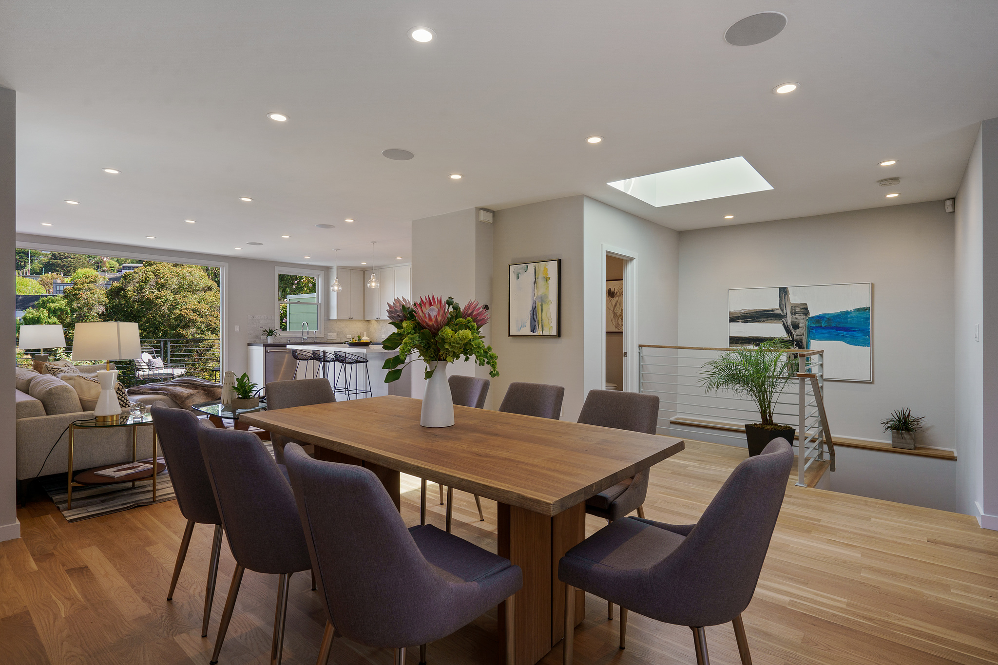 118-woodland-avenue.46233.p4k.016.web Dining area, showing a skylight over stairs leading down