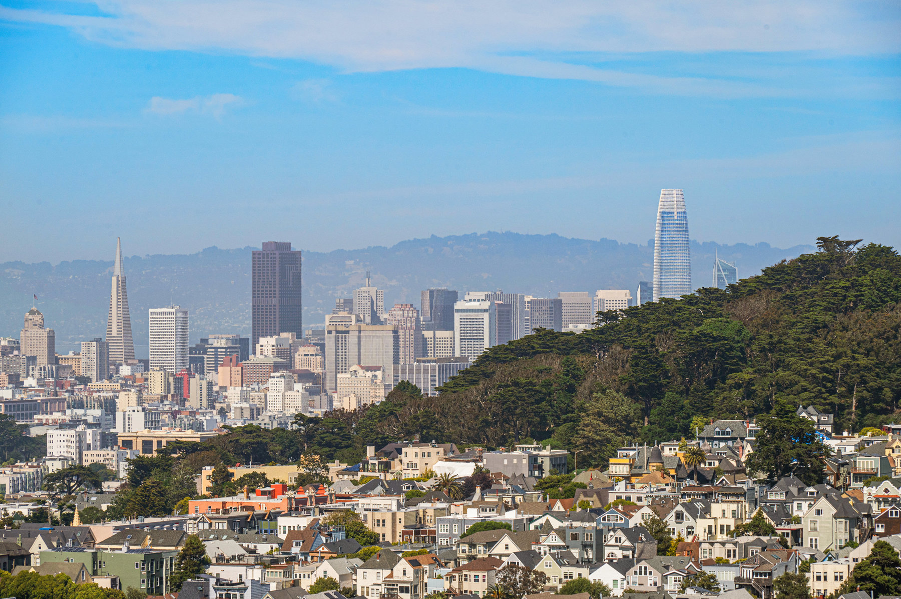 Aerial photo looking at down town San Francisco