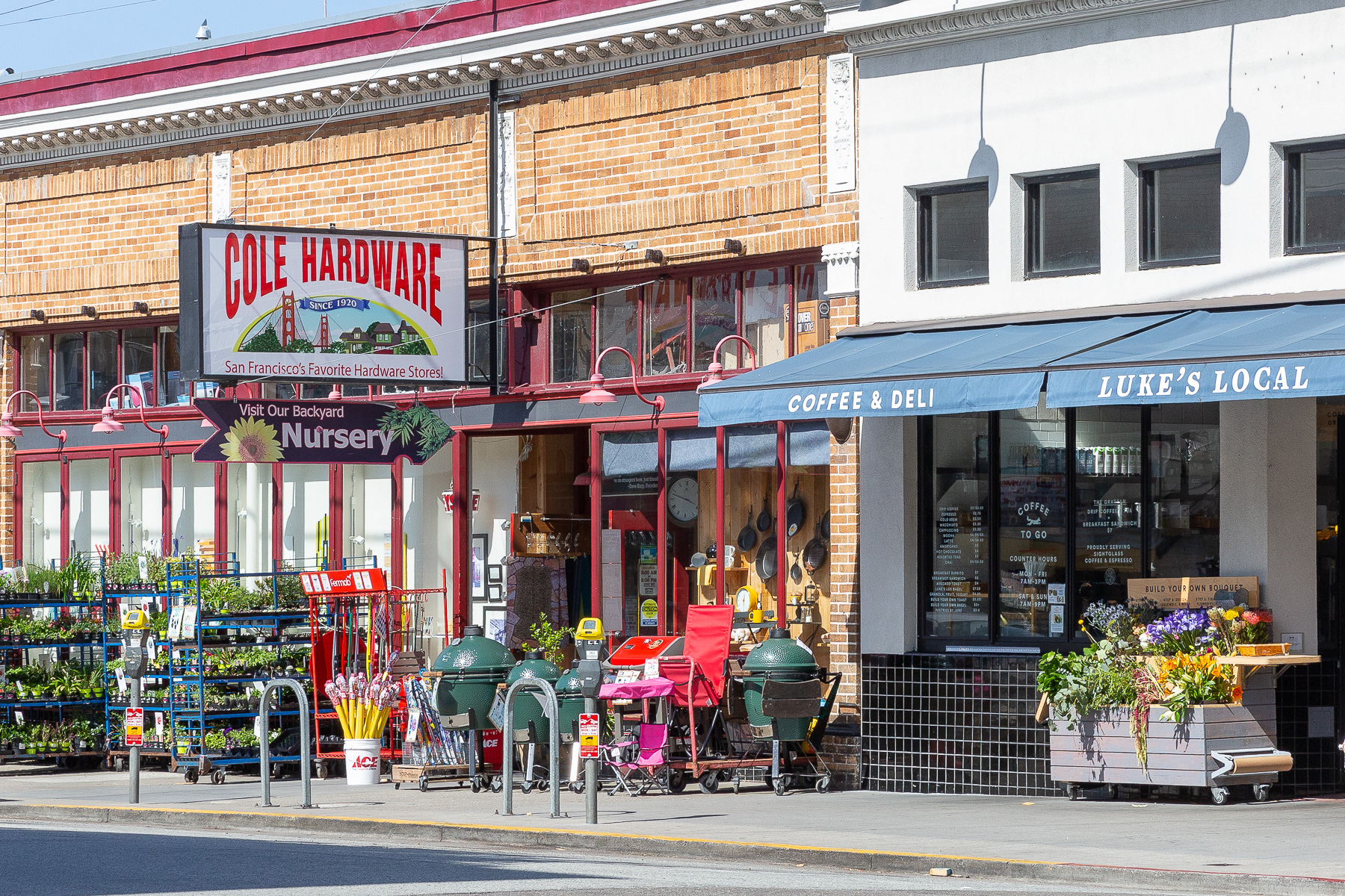 View of nearby Cole Hardware
