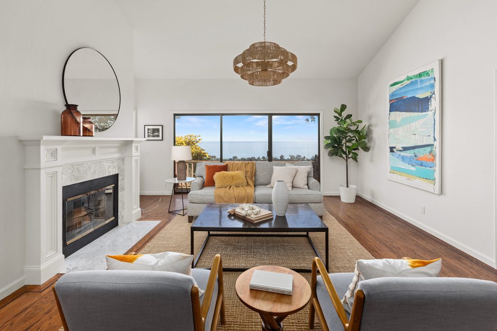 The view of the bay from the living room.