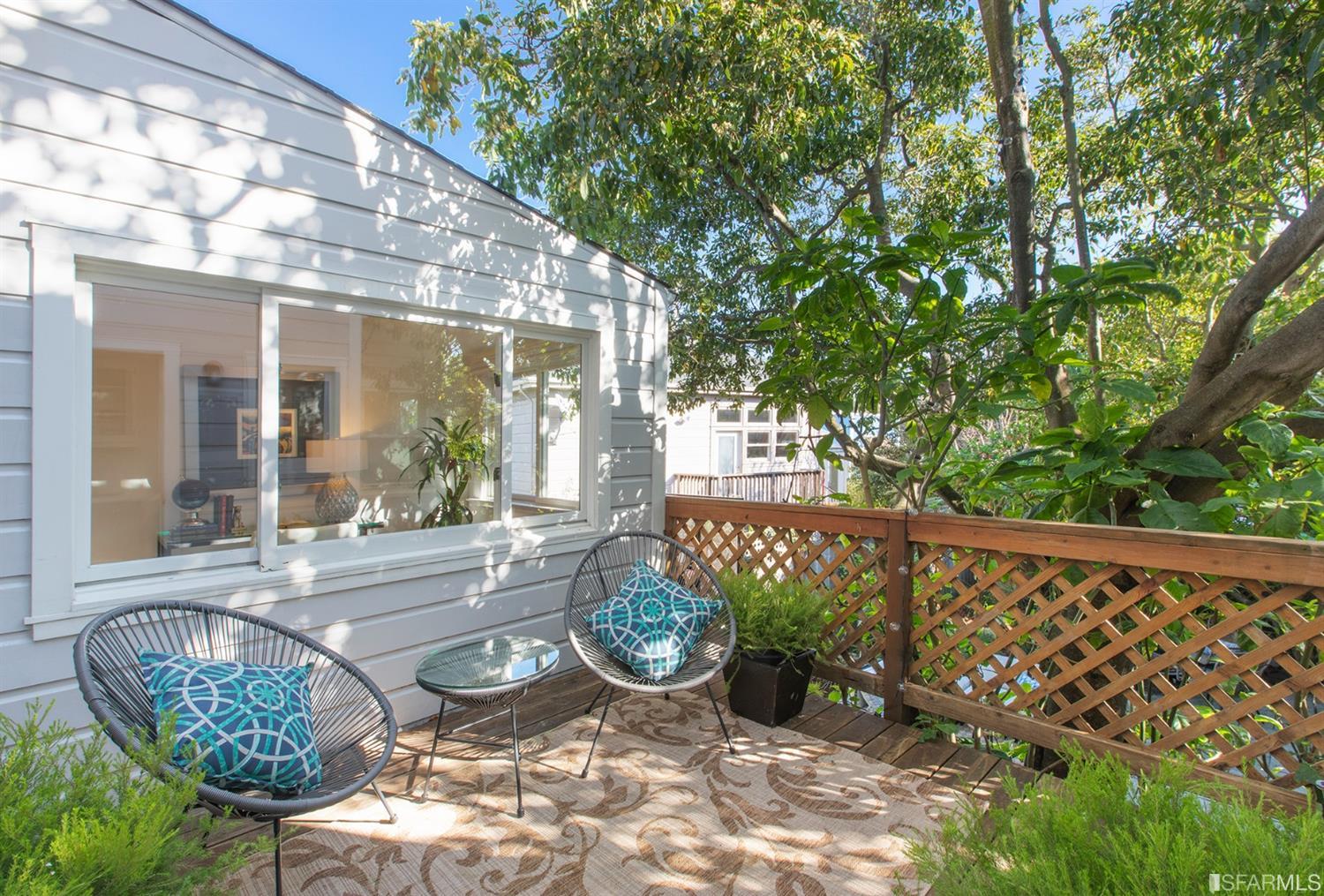 View of a deck with seating