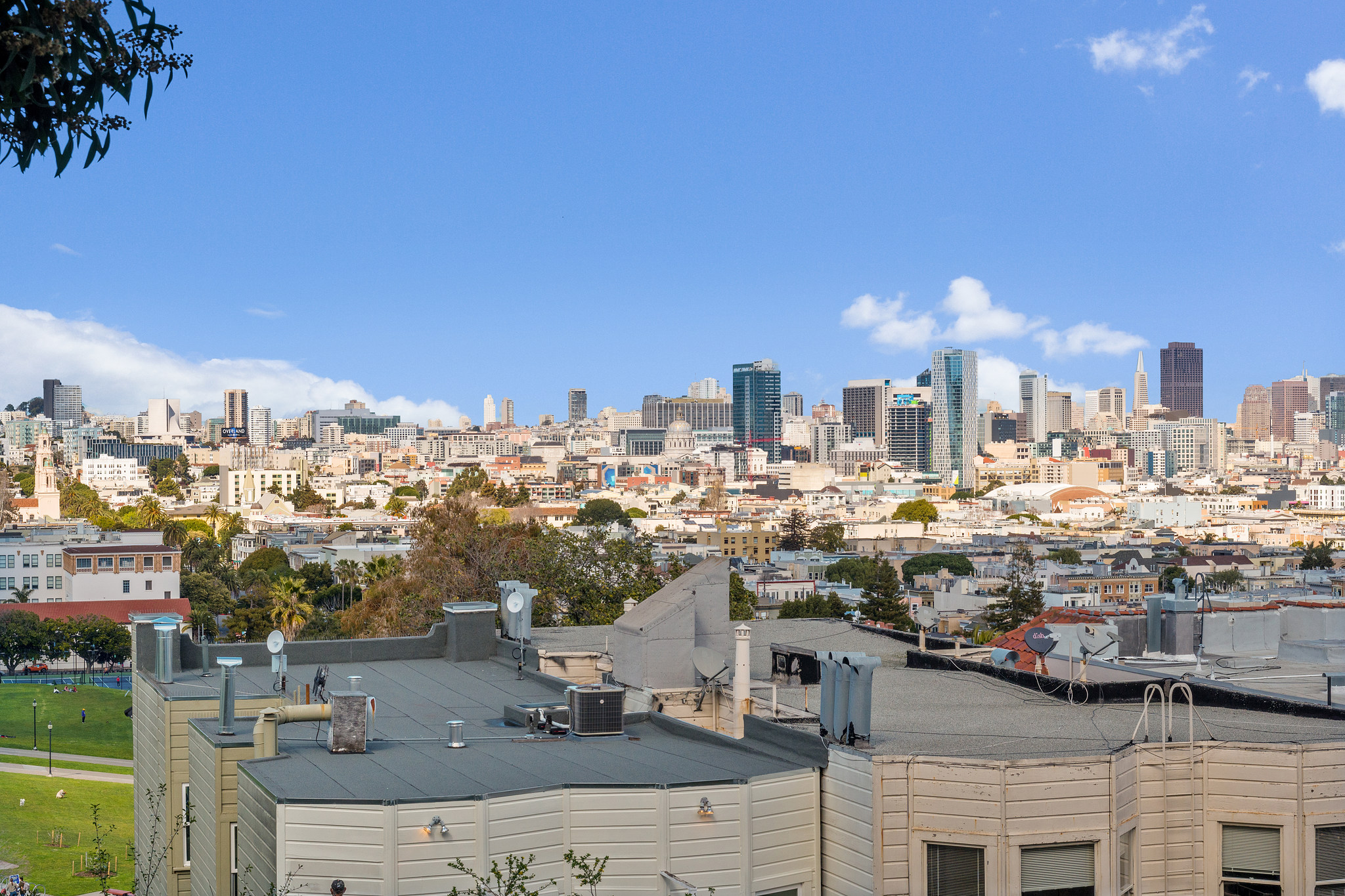 View of the city from the window at 228 Liberty Street