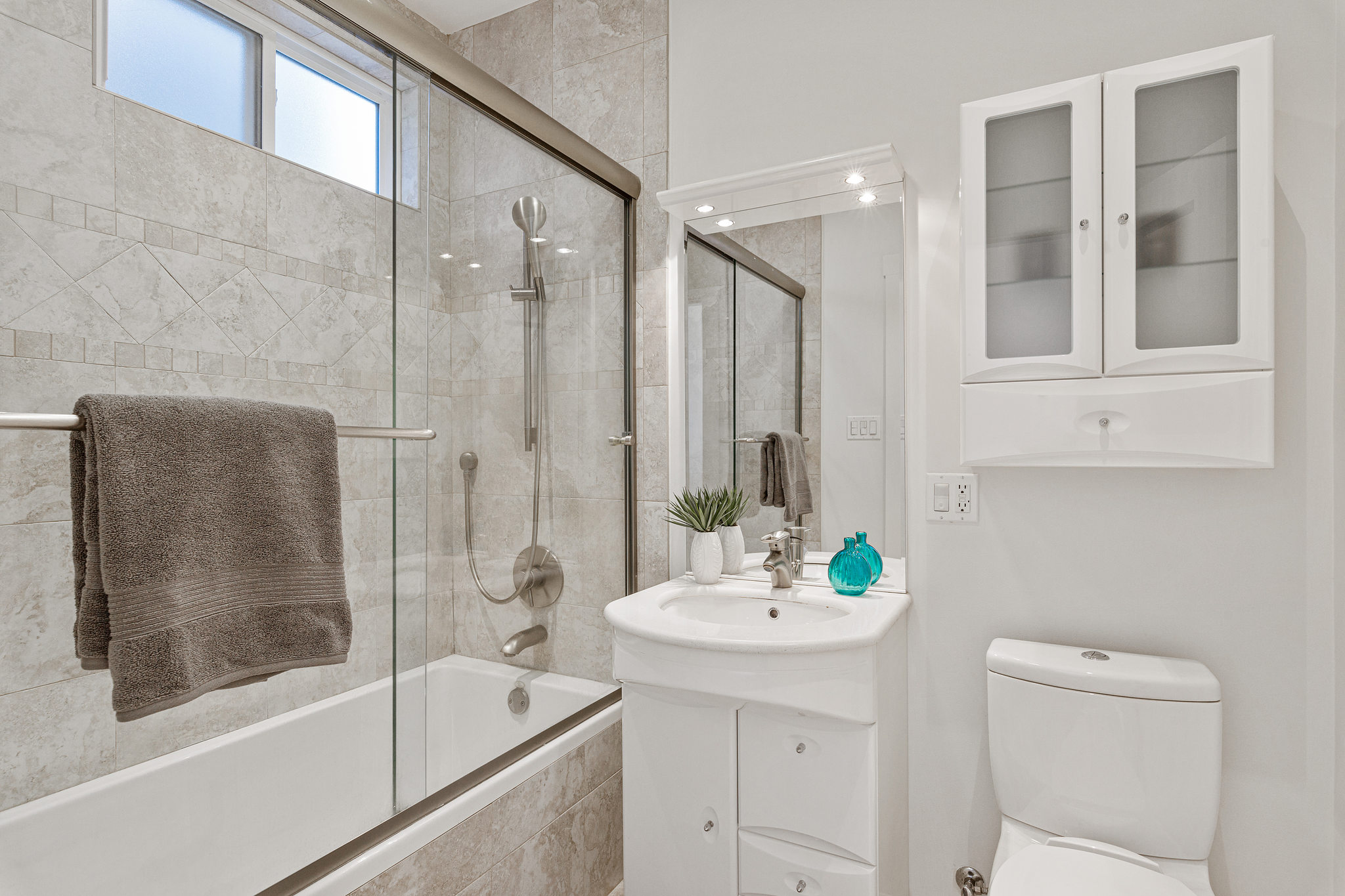 Bathroom, with glass shower