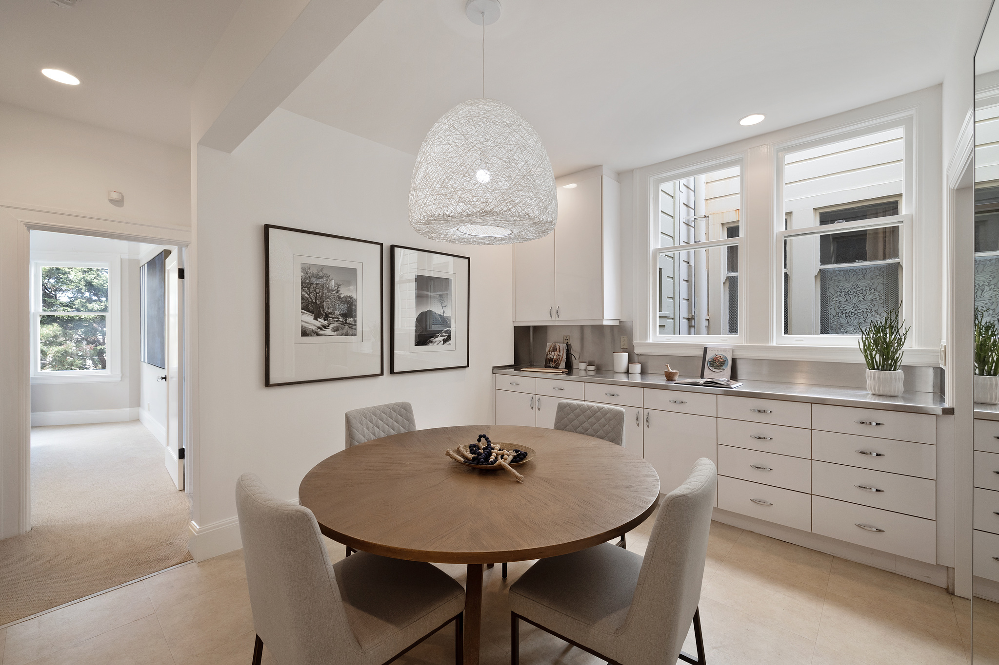 View of the eat-in kitchen space