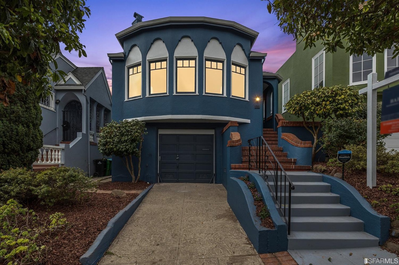 421601381700 Front exterior view of 78 Wawona Street at dusk