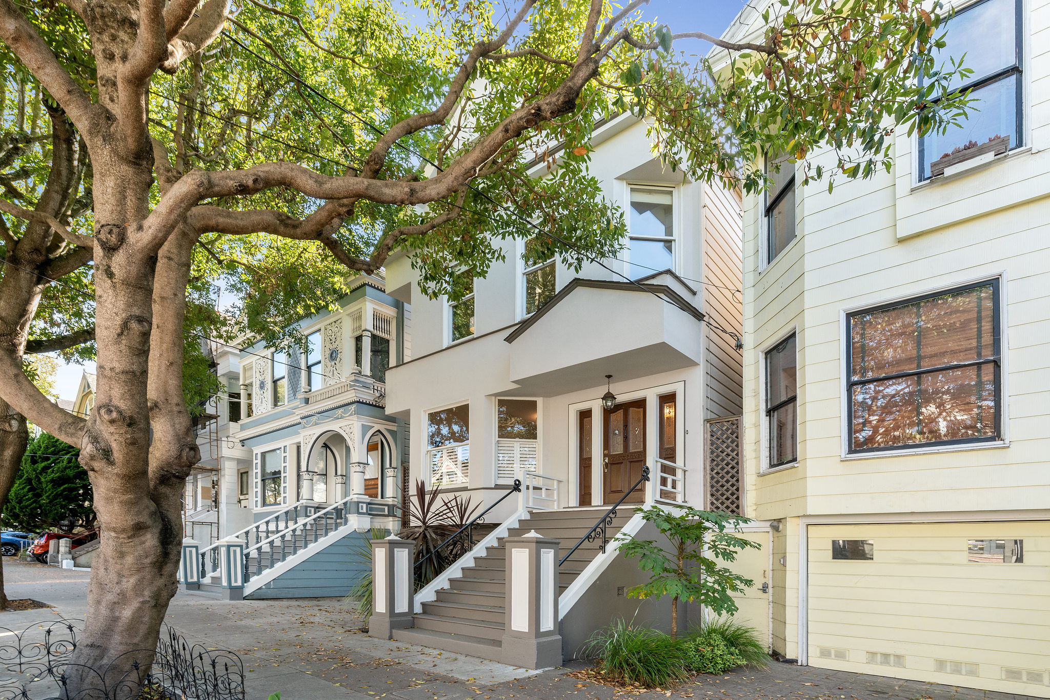 Front exterior street view of 717 Cole Street