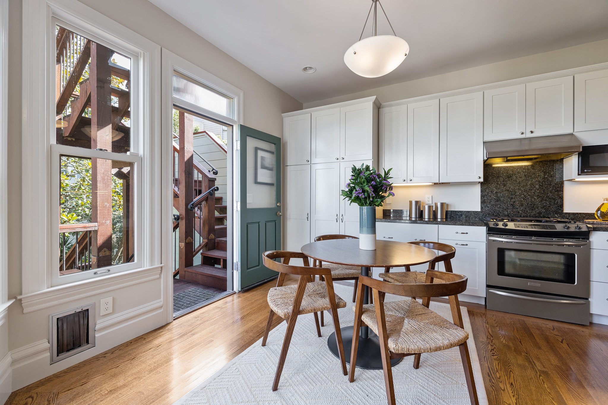 View of the cooking area in the kitchen of 726 Clayton Street