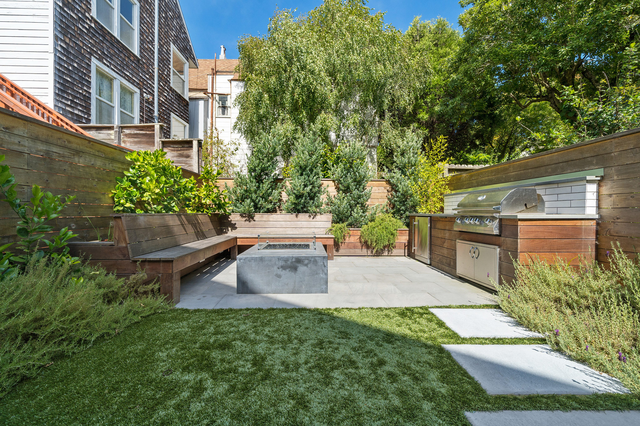 Yard an outdoor seating area