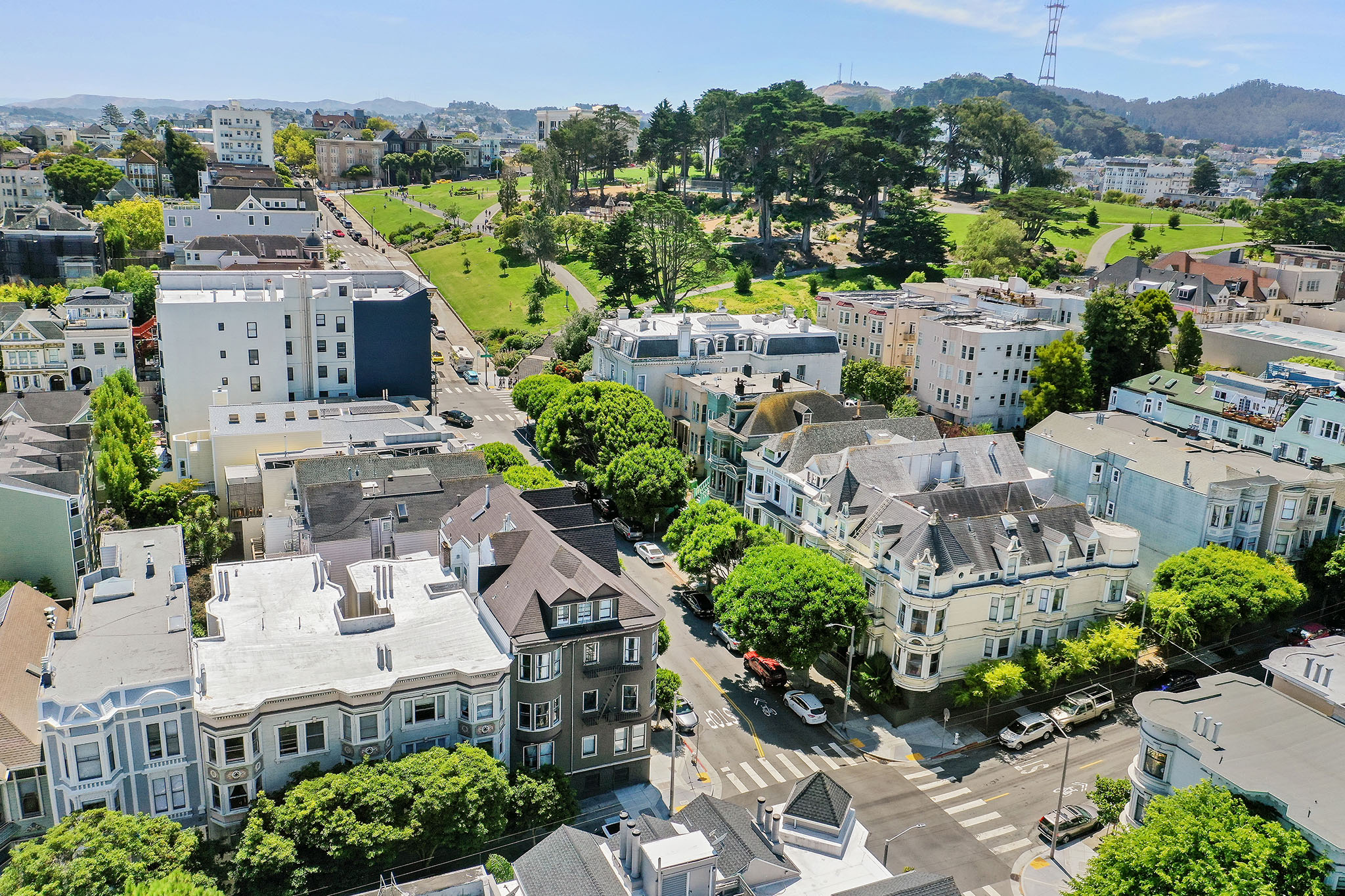 Aerial04 Aerial view from 1271 McAllister Street, showing Sutro Tower in the distance