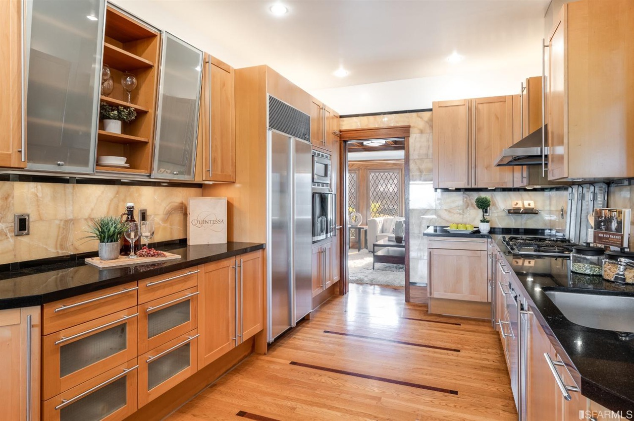 Kitchen-2 Kitchen, featuring high-end appliances and wood floors