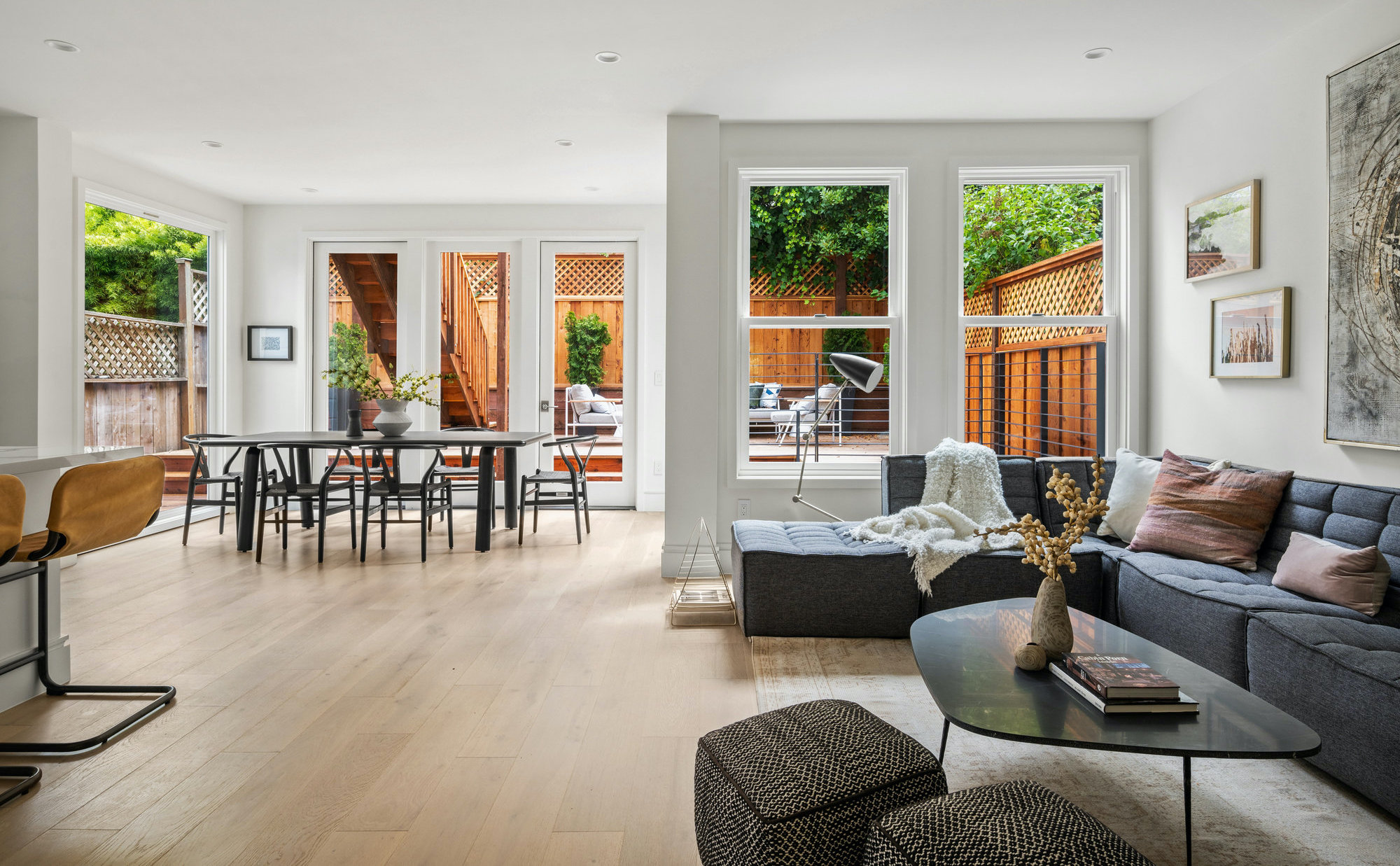 View of an open floor plan living room