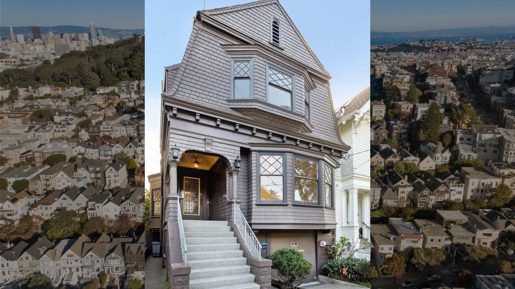 Front exterior view of 25 Parnassus, showing a two-story home