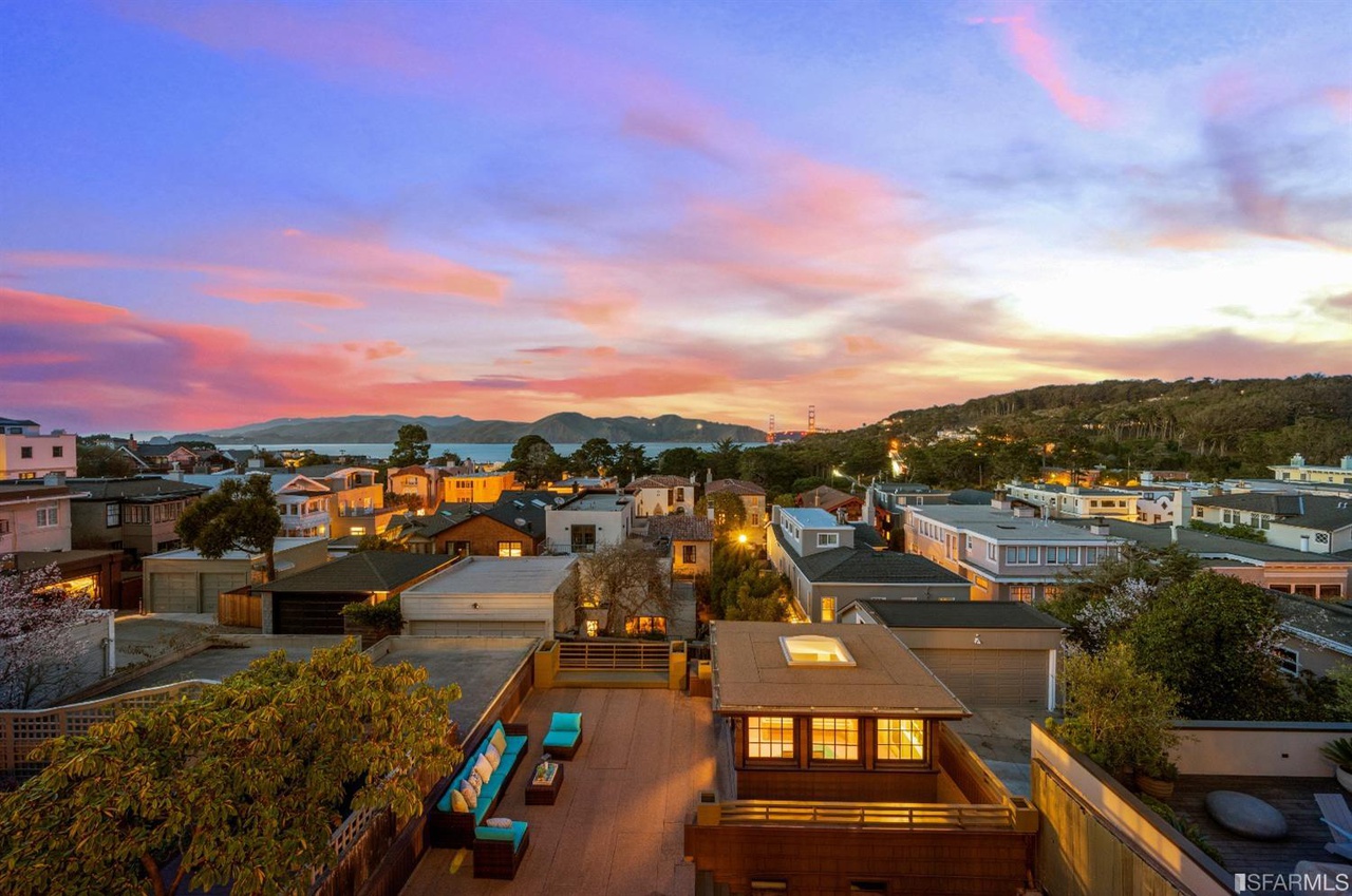 Twilight-Aerial-View Aerial view of San Francisco Bay at twilight as seen from 2212 Lake Street