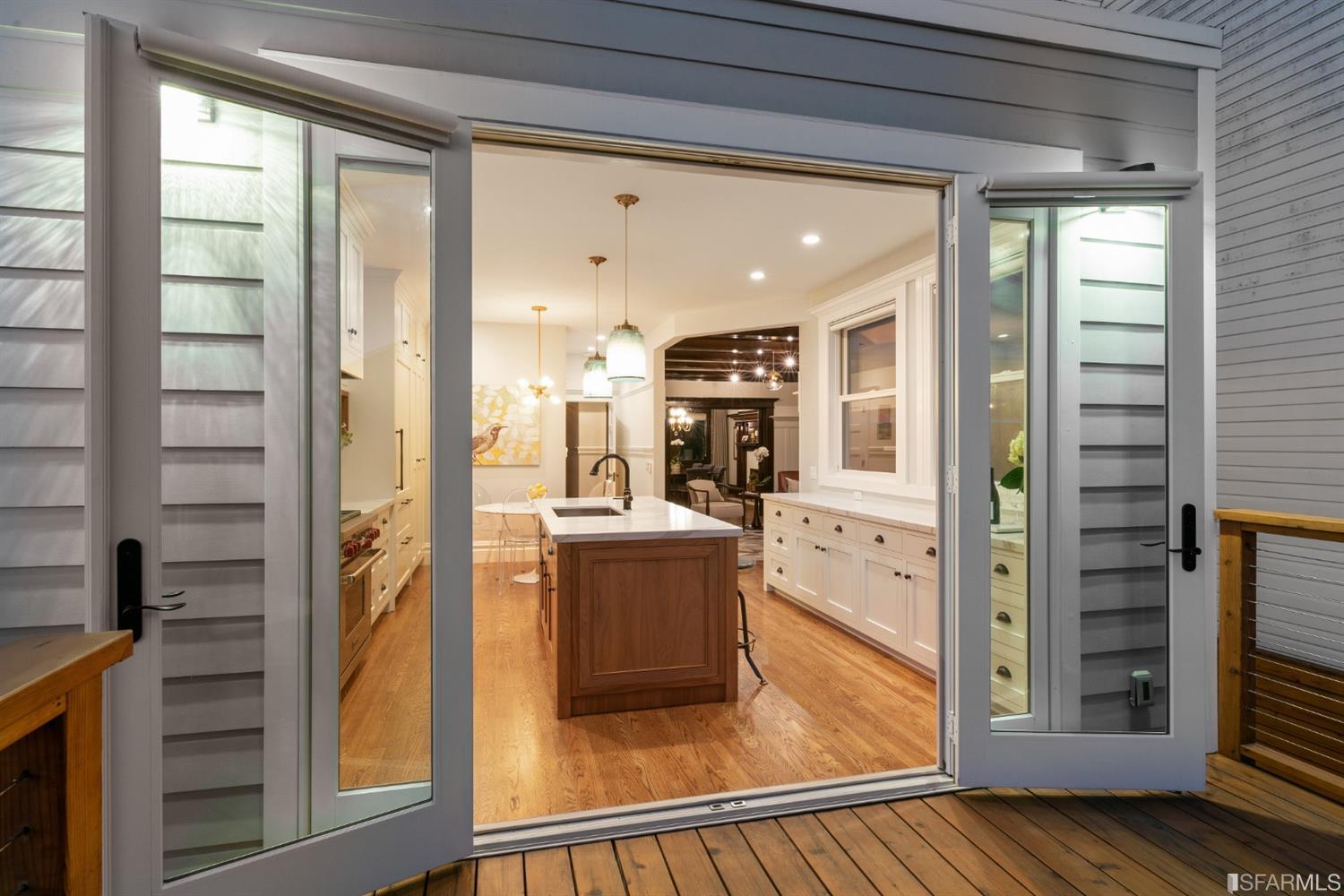outdoor-in View of the kitchen from the adjoining deck